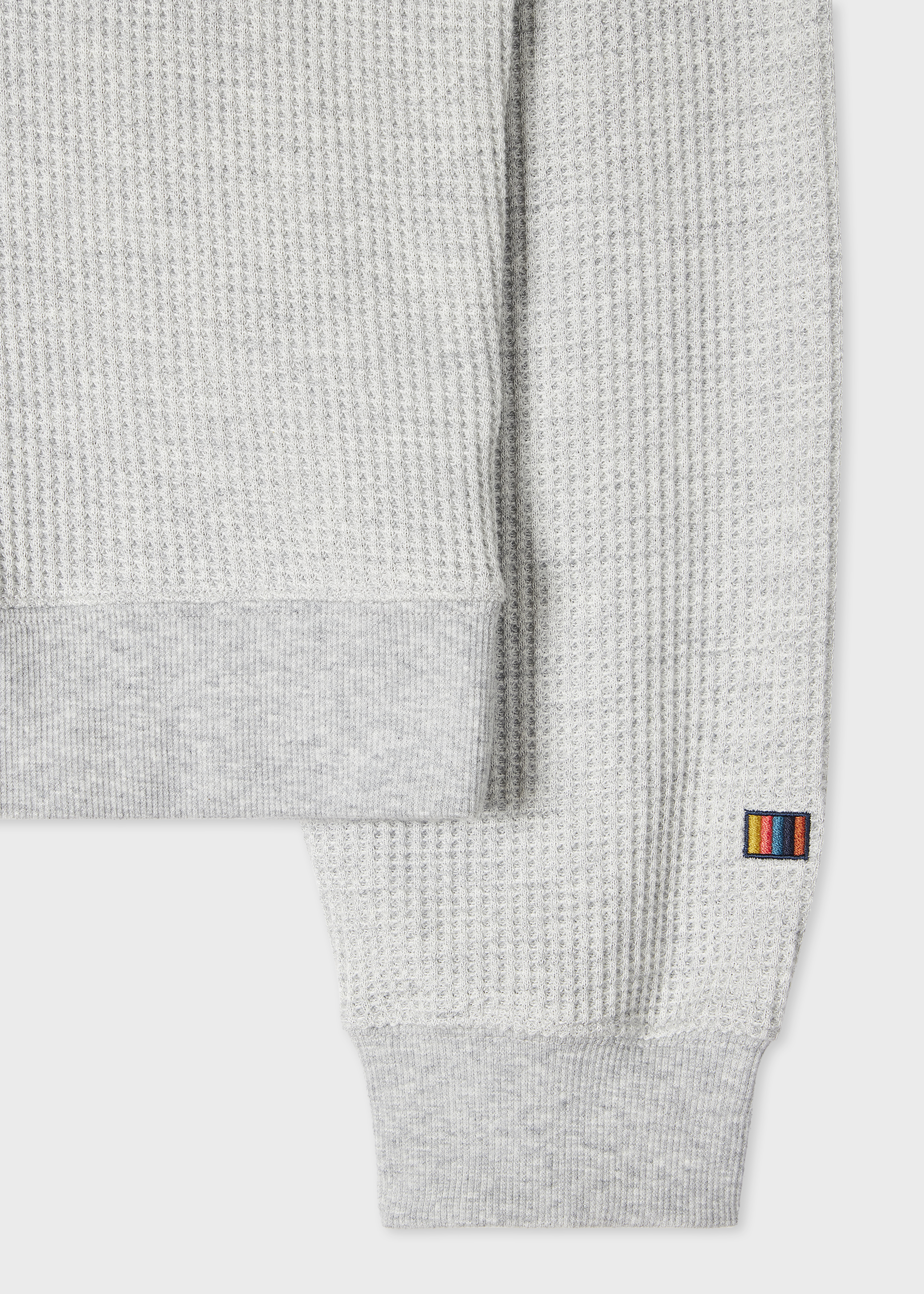Grey Marl Waffle Long-Sleeve Lounge Top
