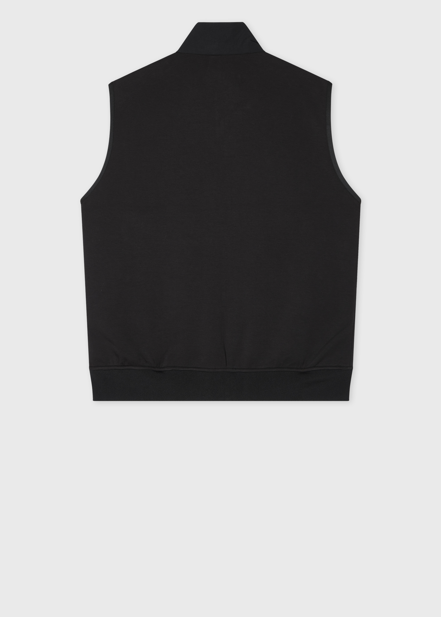 Black 'Sports Stripe' Mixed Media Gilet