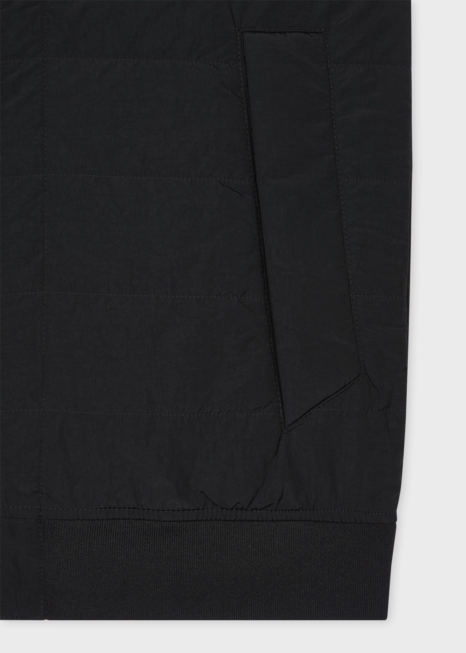 Black 'Sports Stripe' Mixed Media Gilet