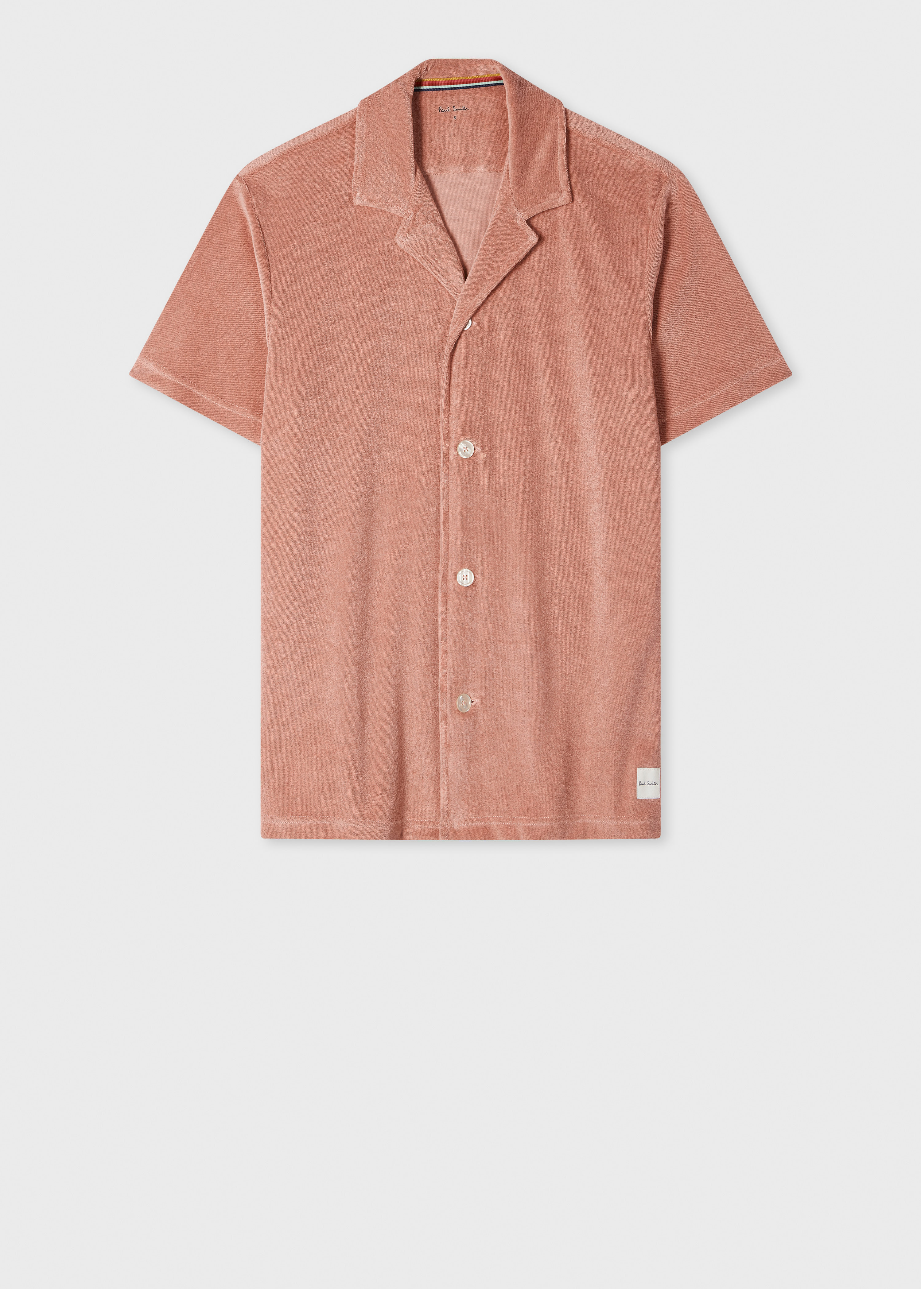 Women's Peach Towelling Short Sleeve Shirt