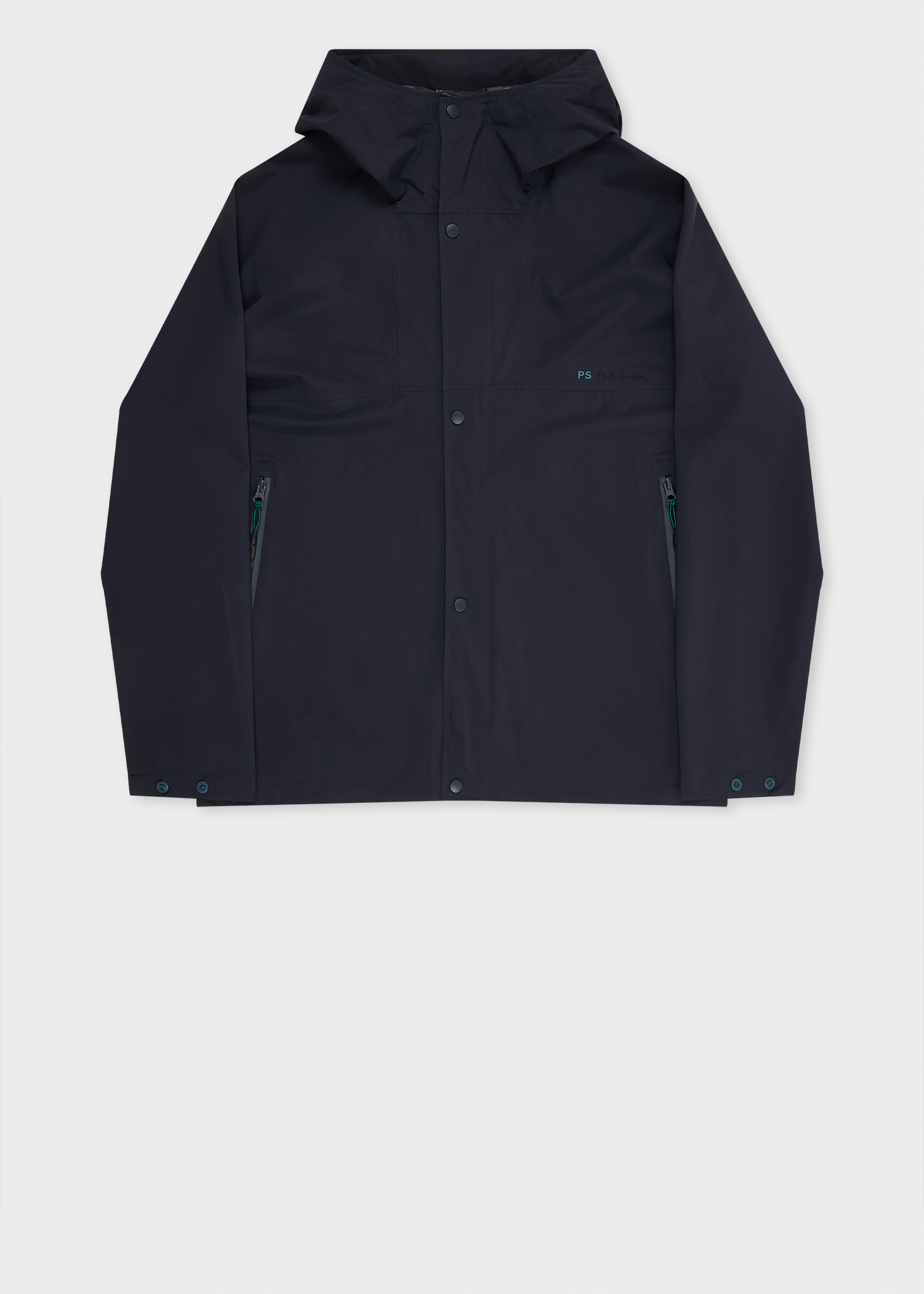 Navy Recycled-Polyester Hooded Jacket