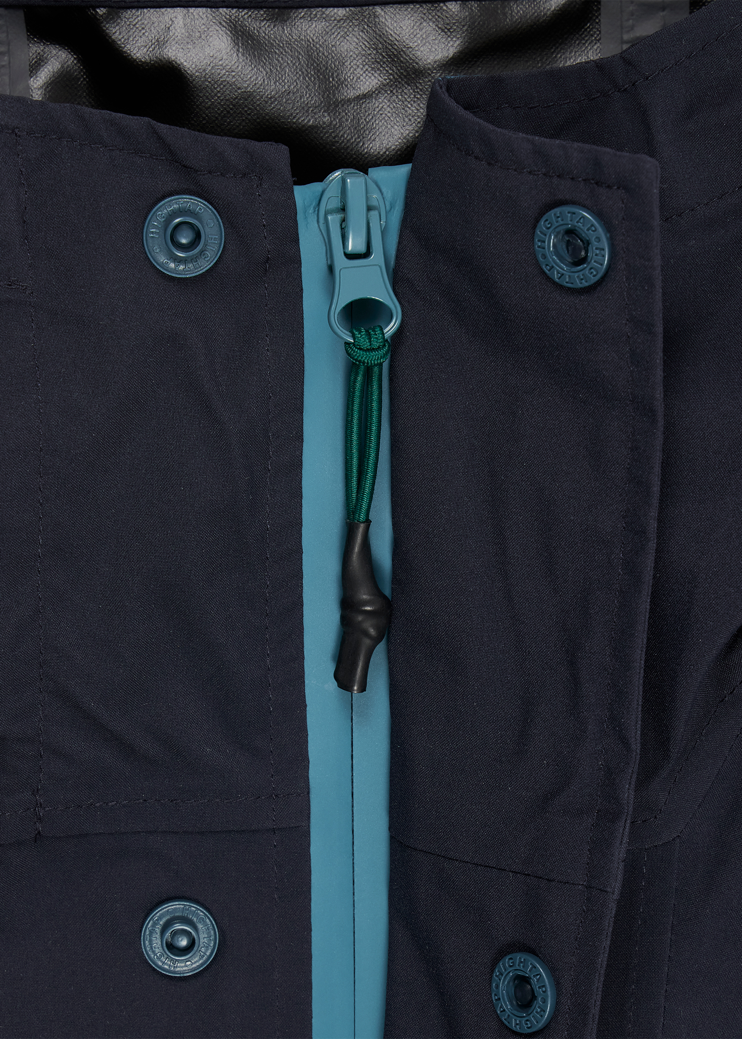 Navy Recycled-Polyester Hooded Jacket
