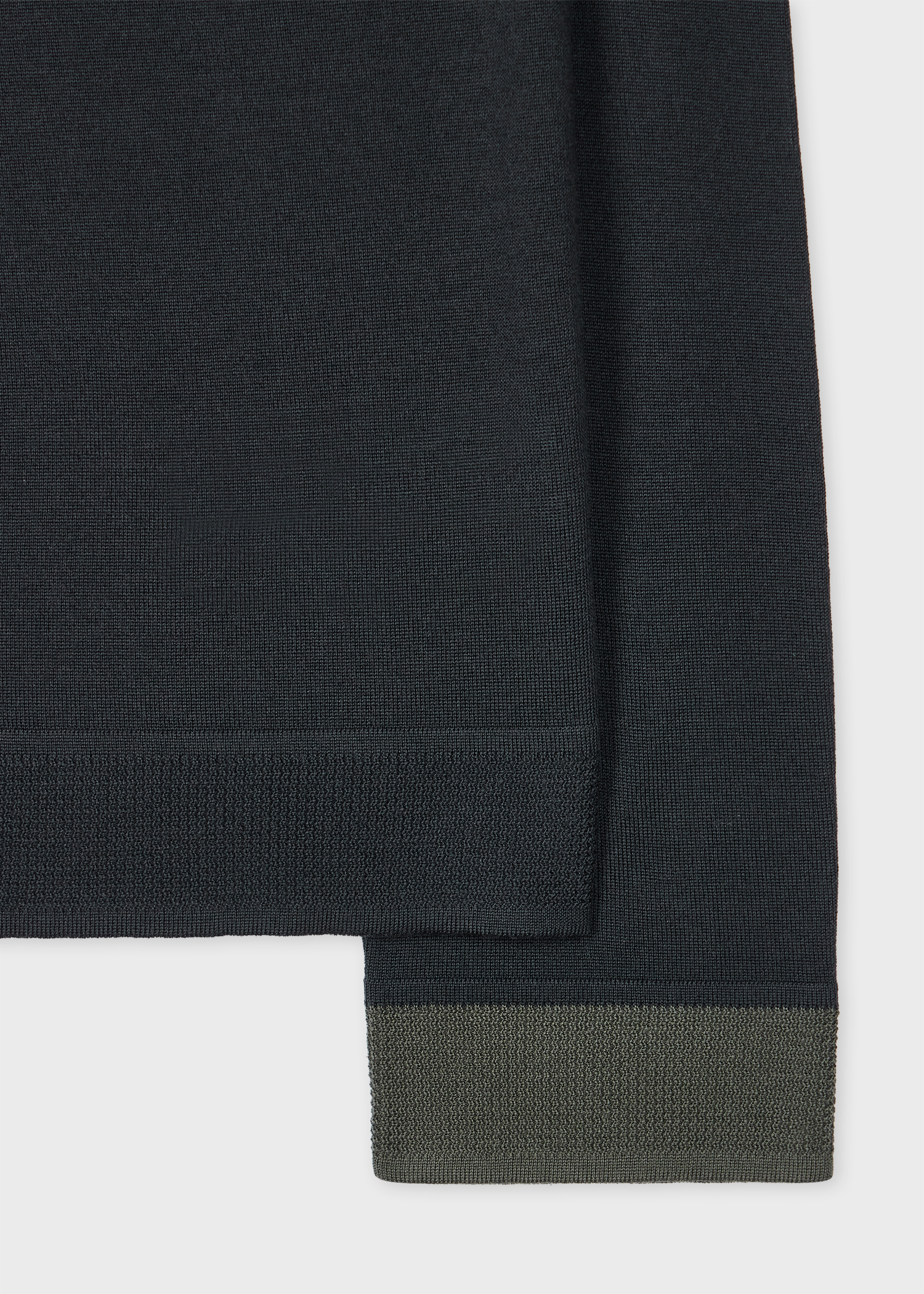 Charcoal Washable Merino Knitted Zip Polo Shirt