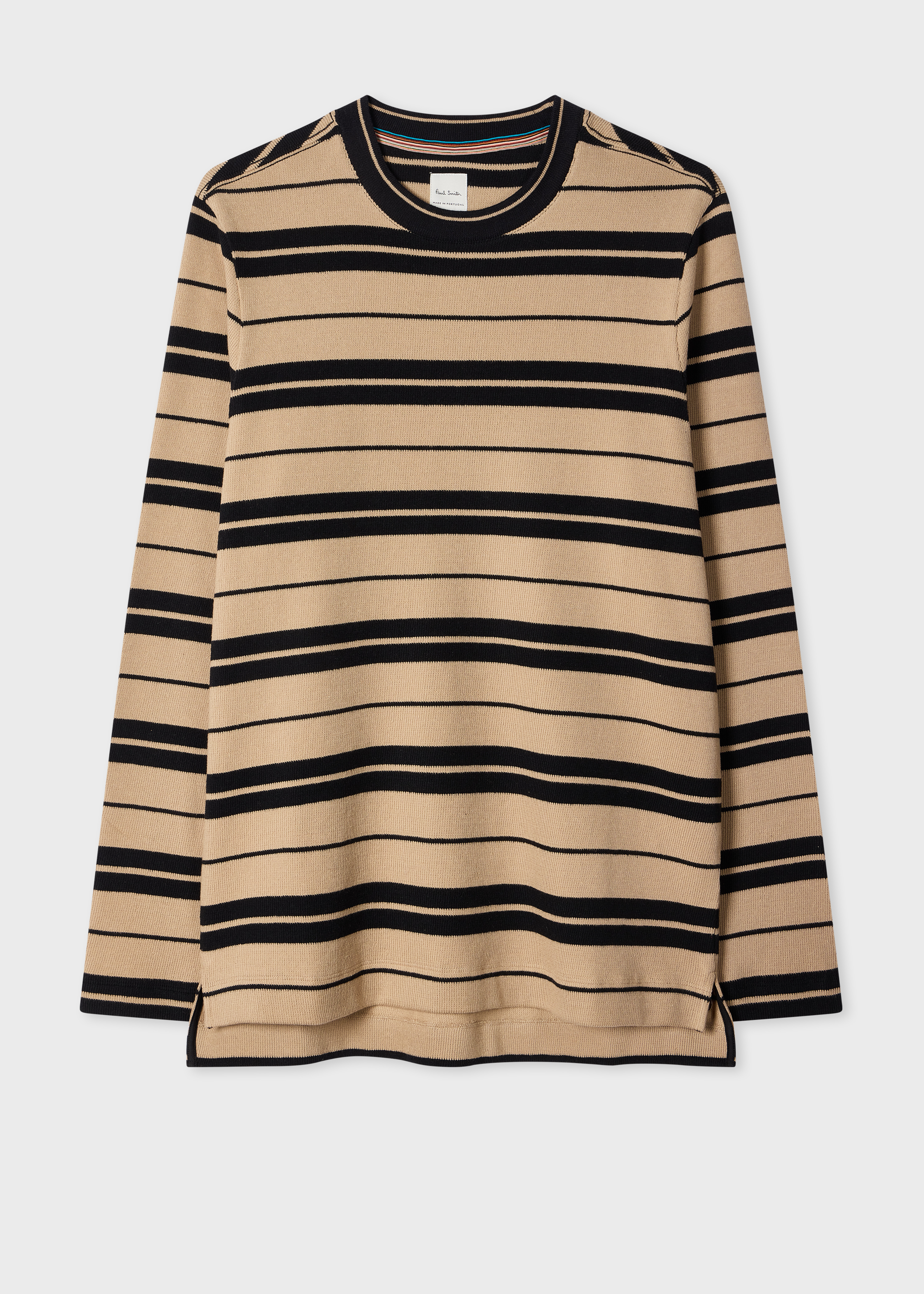 Light Brown Stripe Long-Sleeve T-Shirt