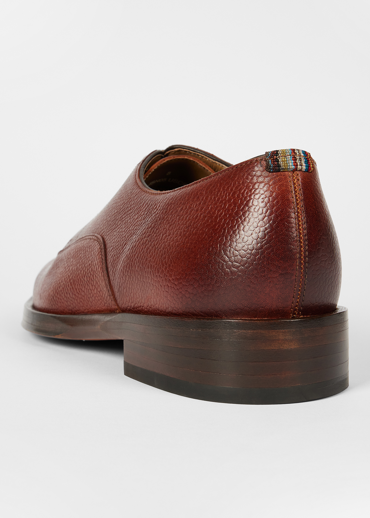 Brown Grained Leather 'Jason' Shoes