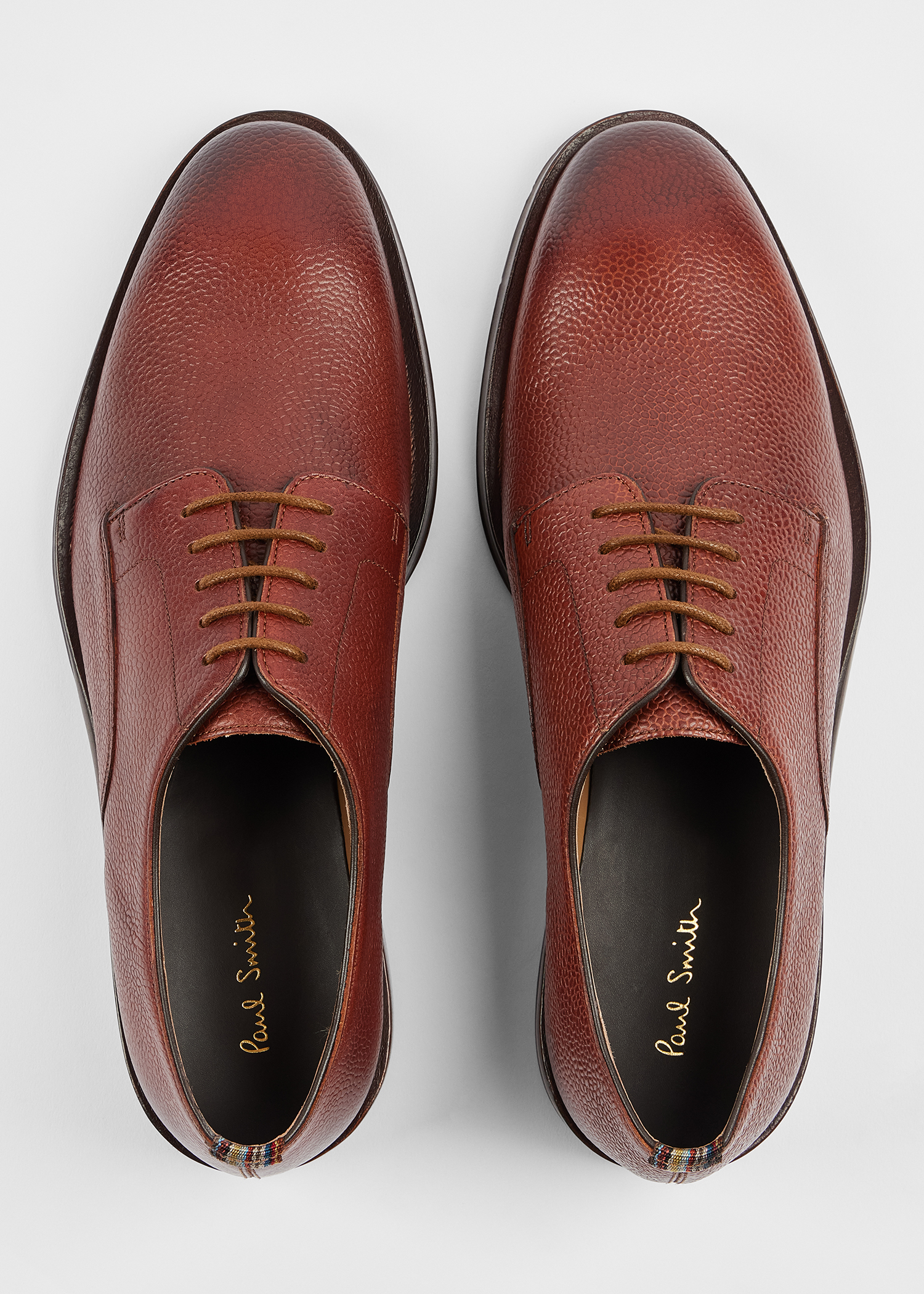 Brown Grained Leather 'Jason' Shoes