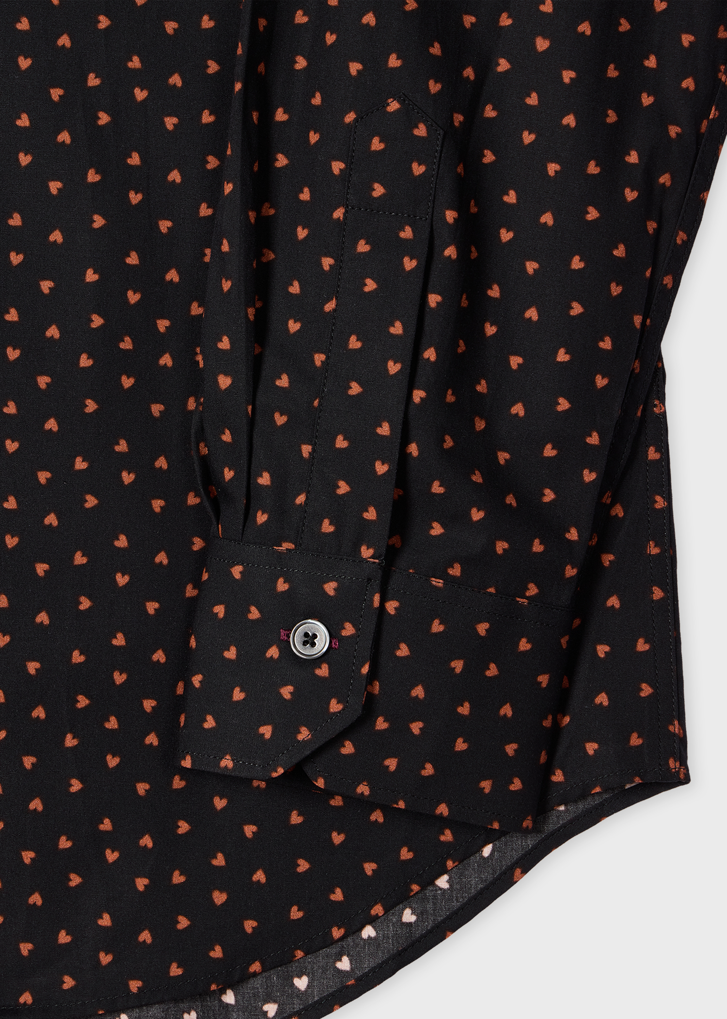 Black 'Mini Hearts' Cotton Shirt