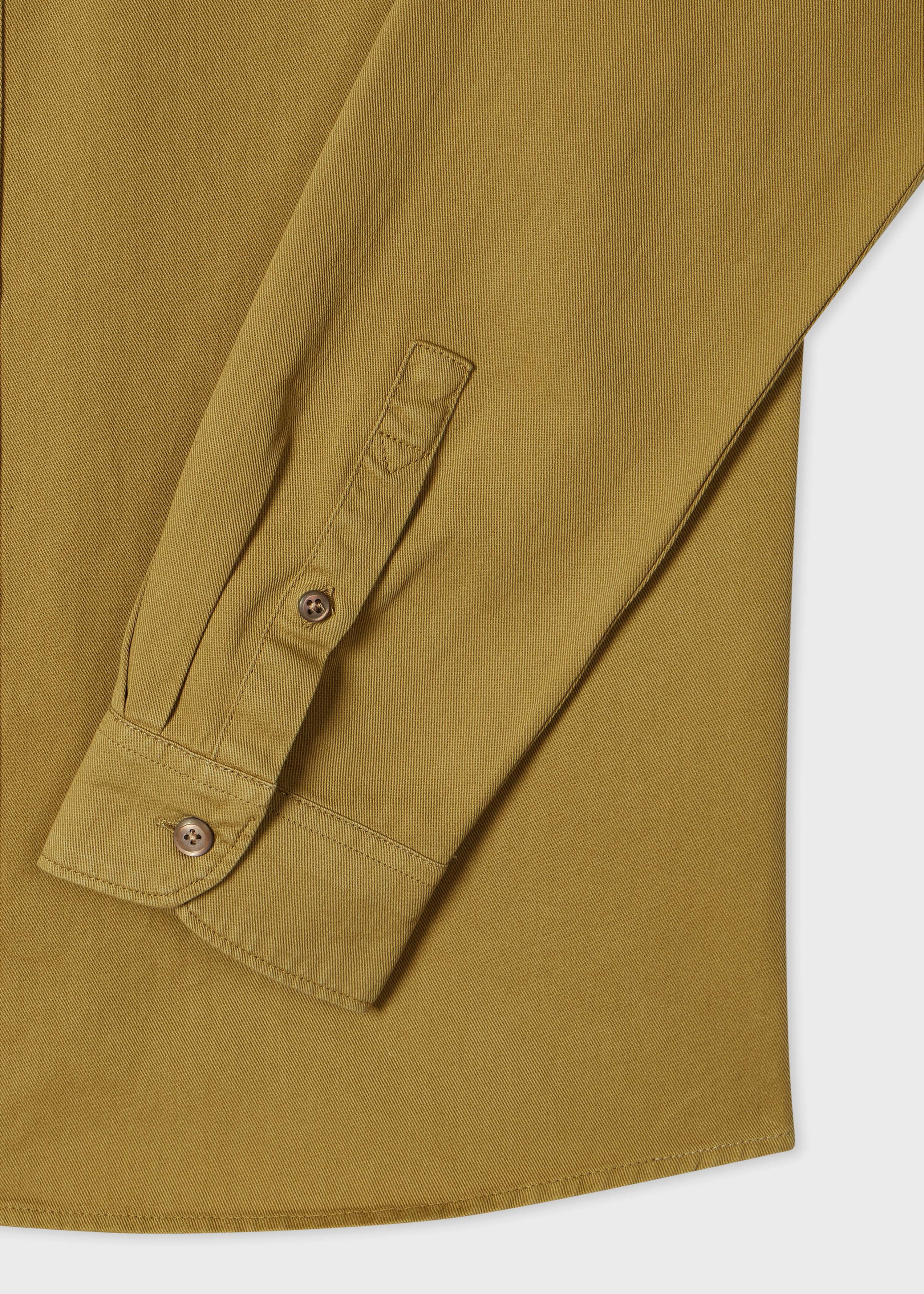 Light Brown Organic Cotton Twill 'Broad Stripe Zebra' Shirt