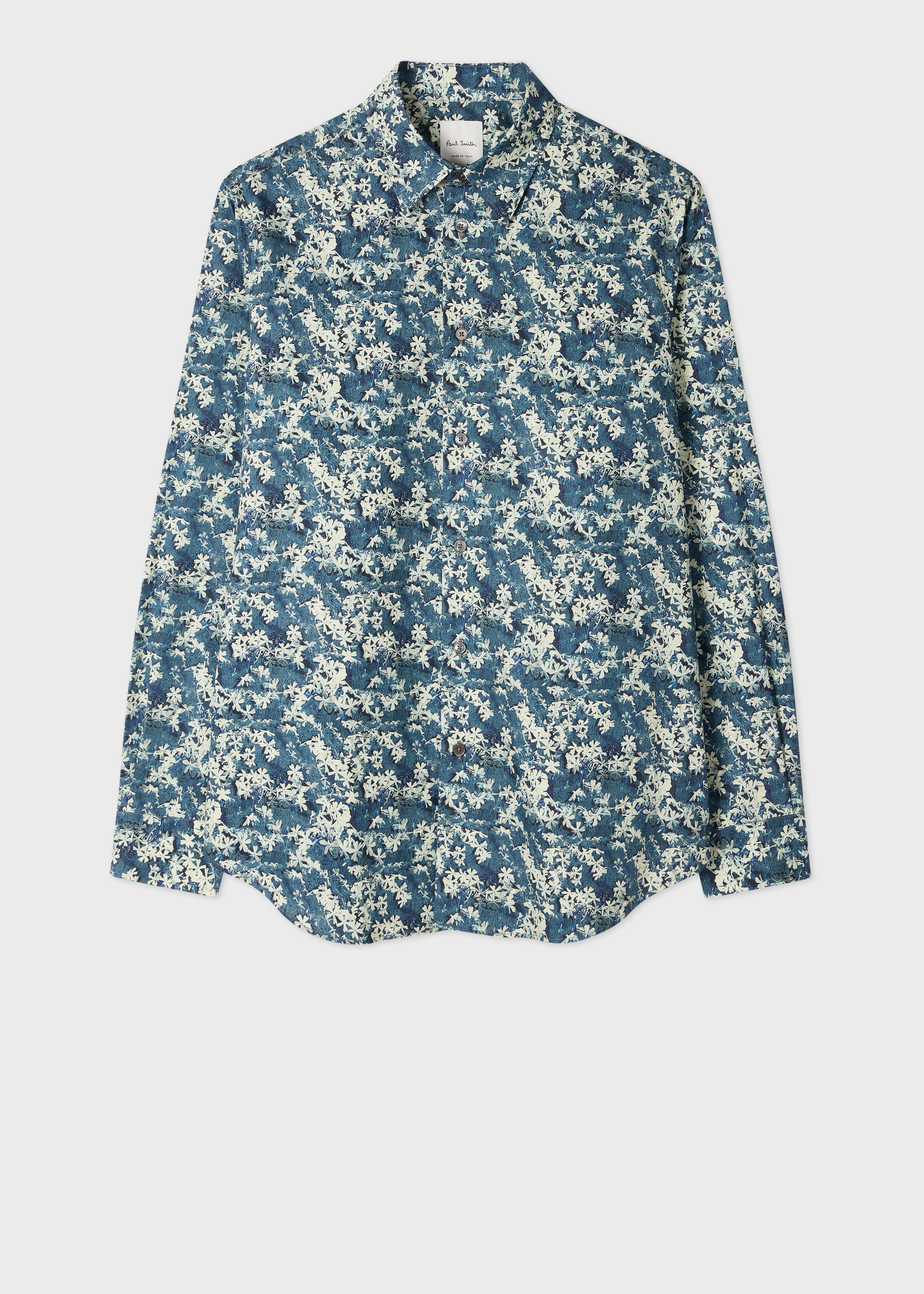 Indigo Flower Print Shirt