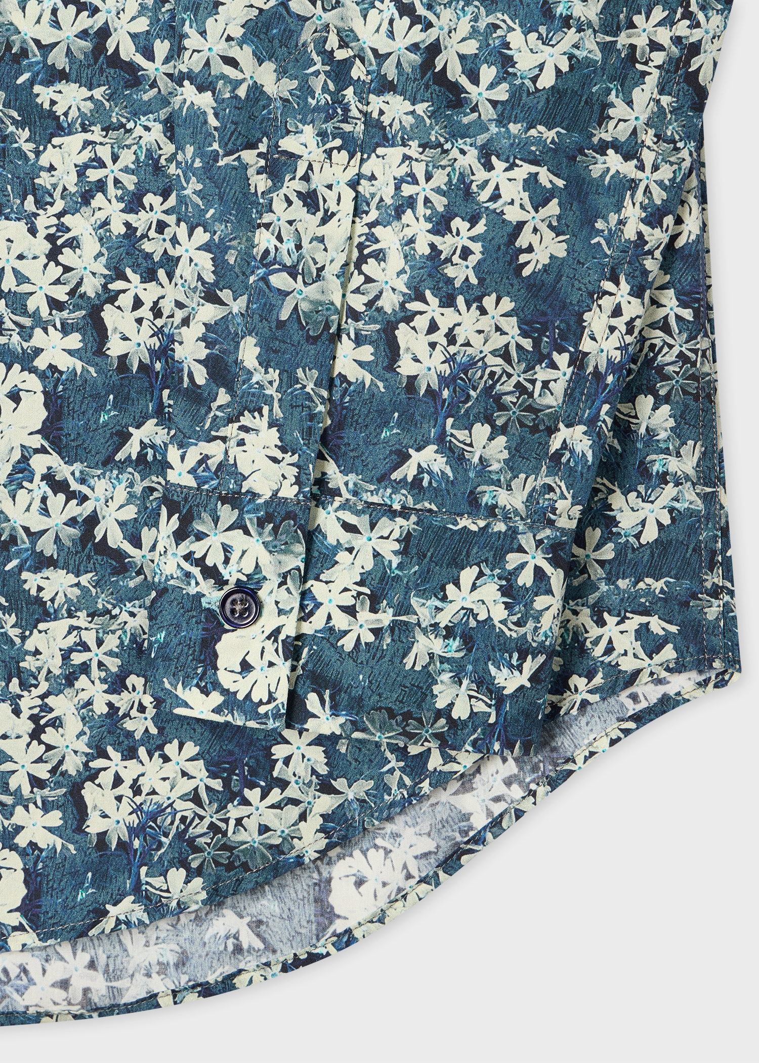 Indigo Flower Print Shirt