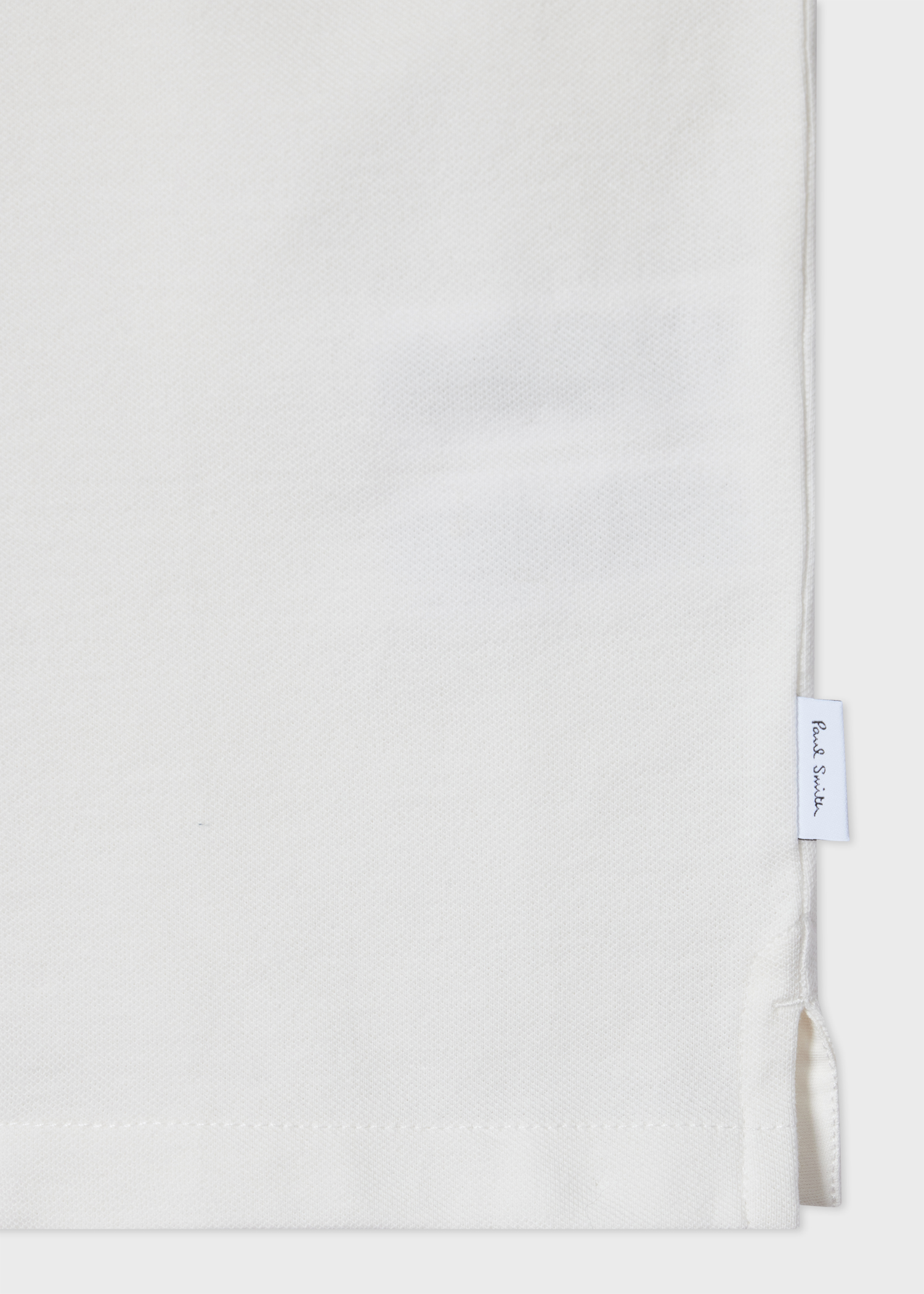 Ecru Zip-Neck Polo Shirt With Contrast Tipping