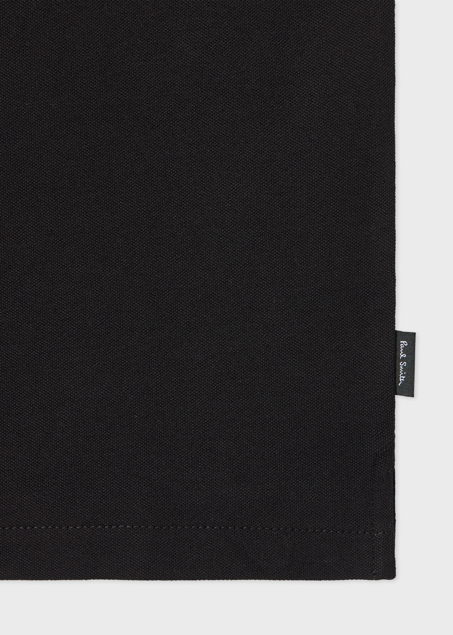 Black Zip Neck Stretch-Cotton Polo Shirt
