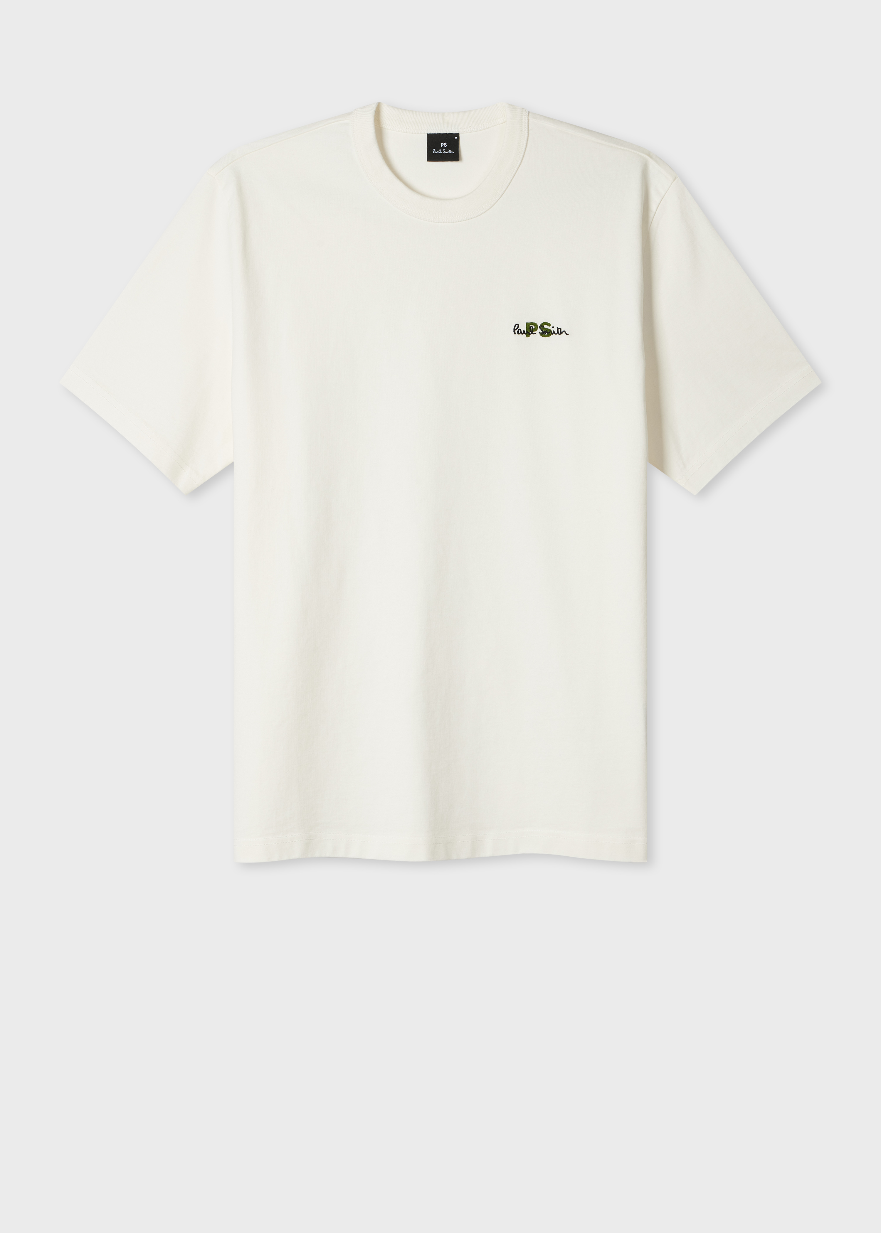 Oversized White Logo Embroidery Cotton T-Shirt