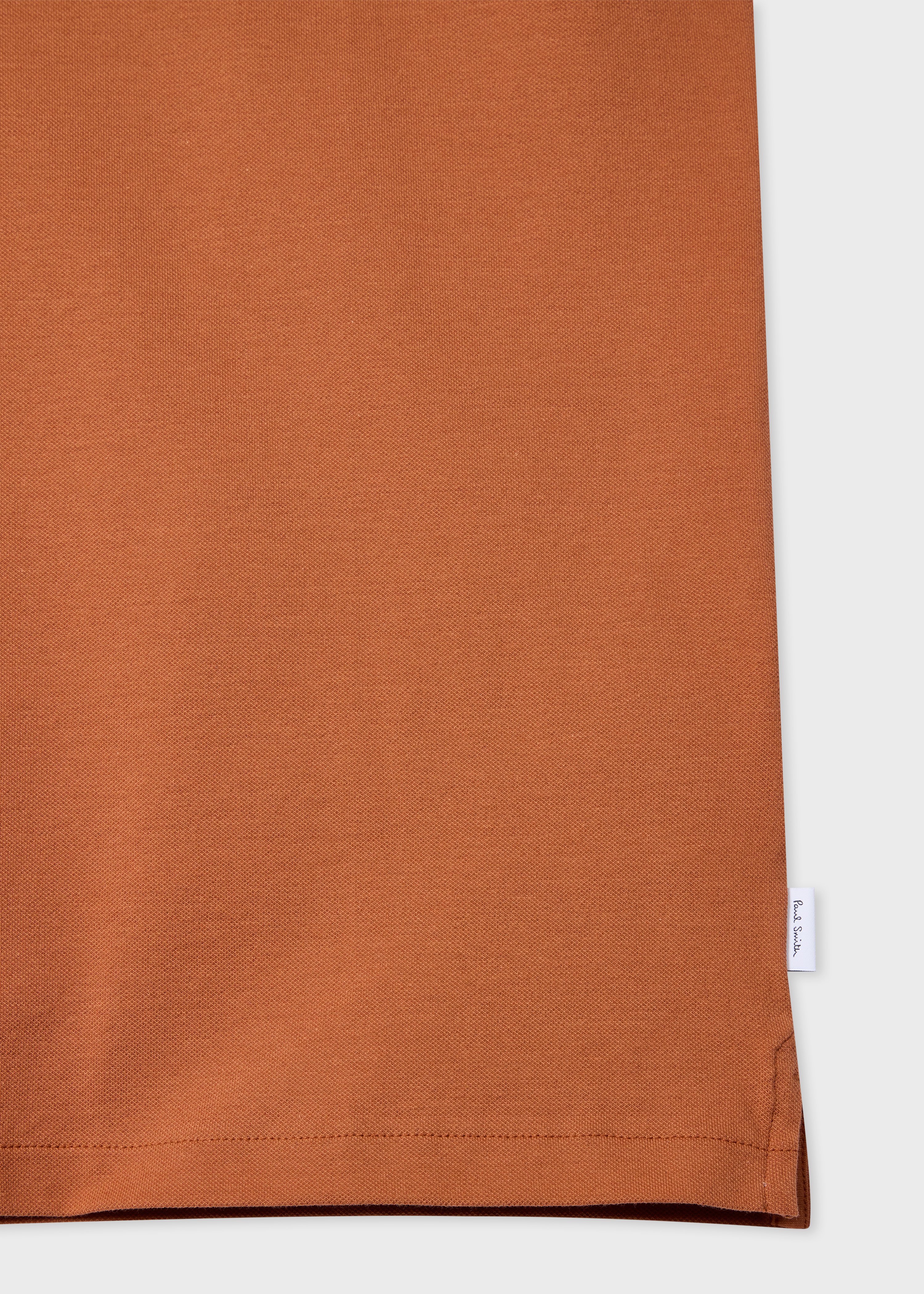 Rust Contrast Tipping Zip Polo Shirt