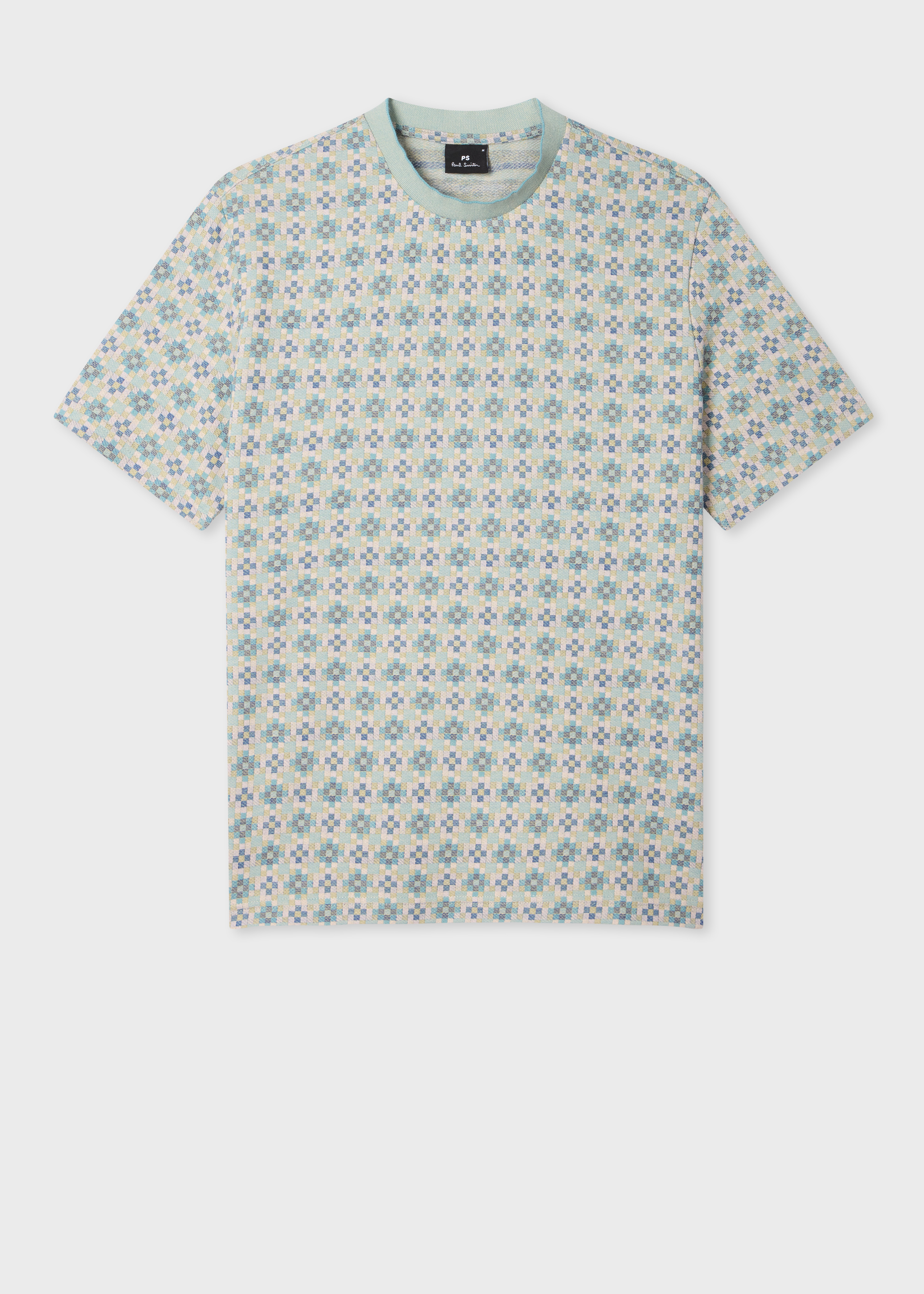 'Geo Tile' Cotton-Blend T-Shirt