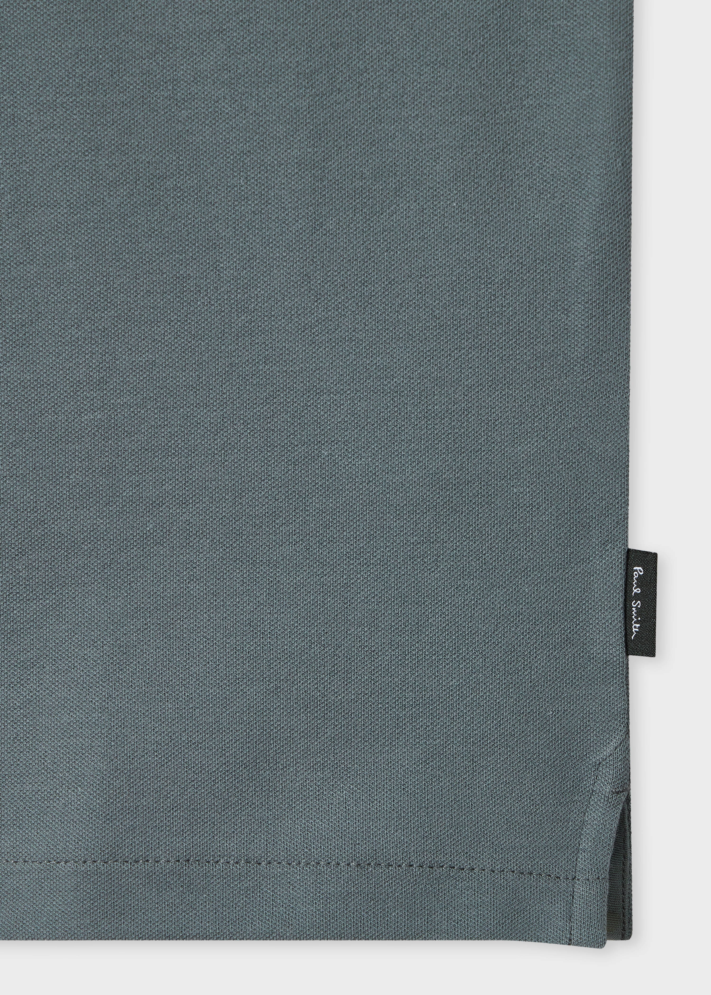 Grey Contrast Tipping Zip Polo Shirt