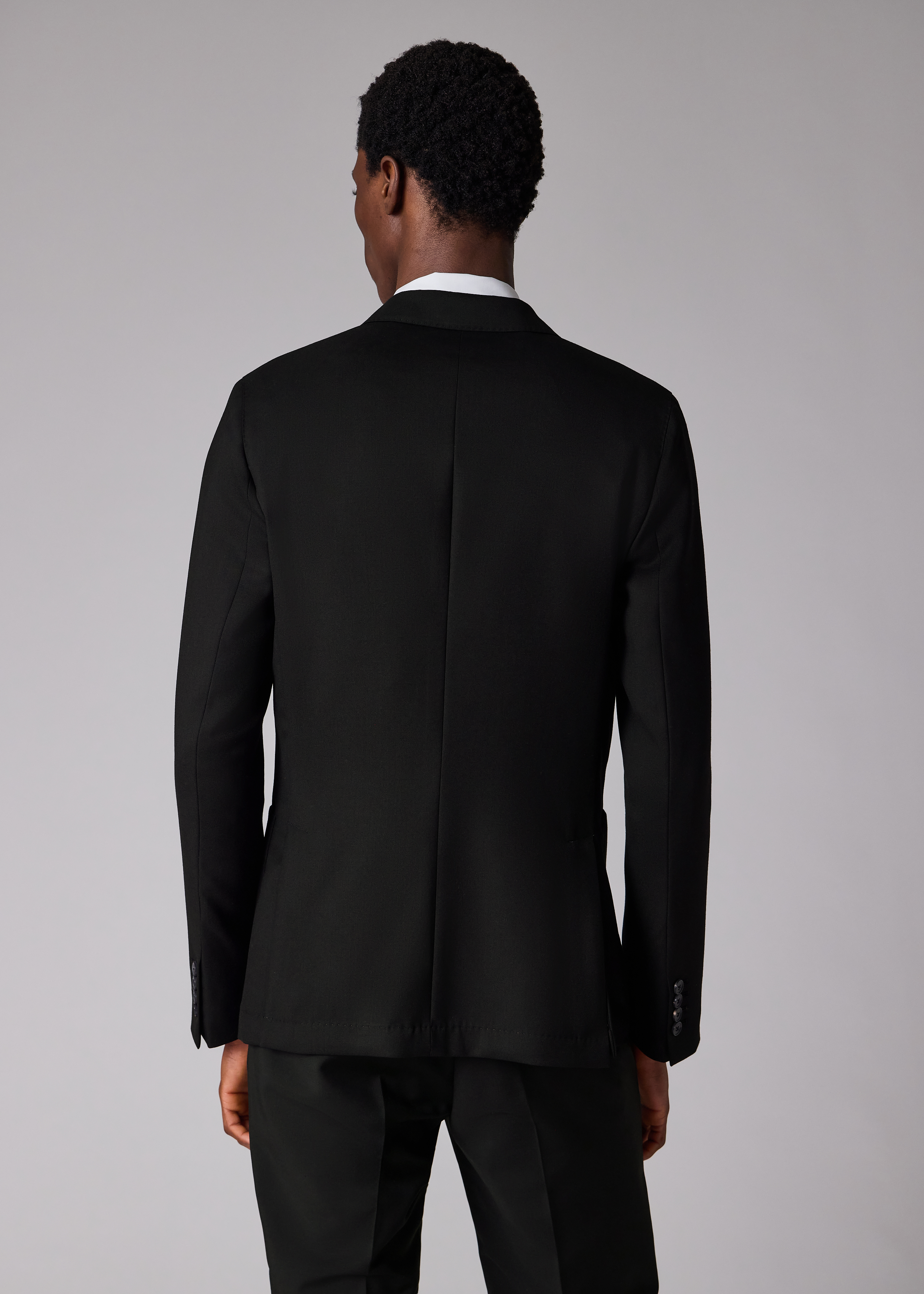 “Paul smith setup suit black” Men's Tailored-Fit Black Wool Twill Two-Button Suit