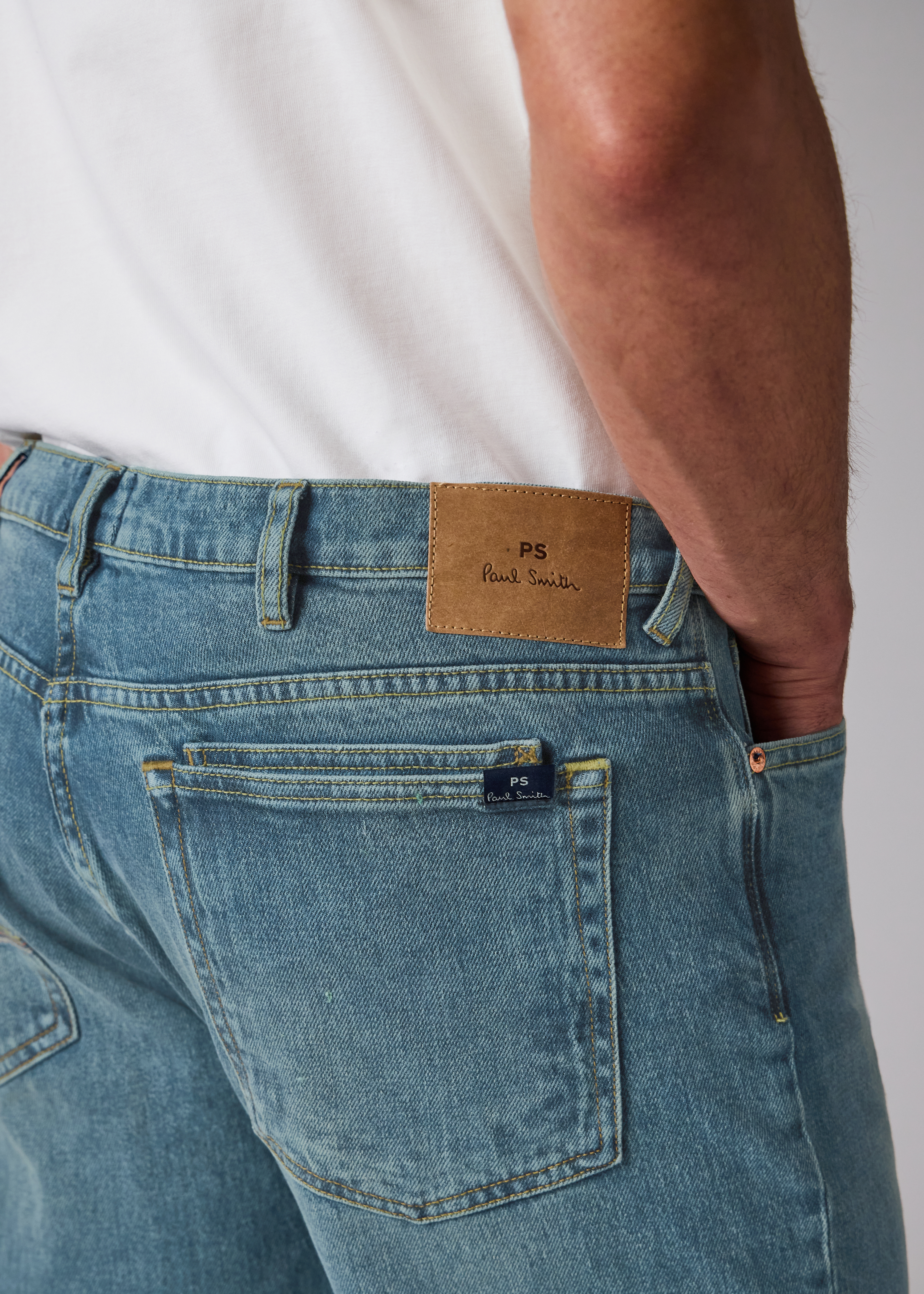 Relaxed Tapered-Fit Antique Wash 'Organic Vintage Stretch' Jeans