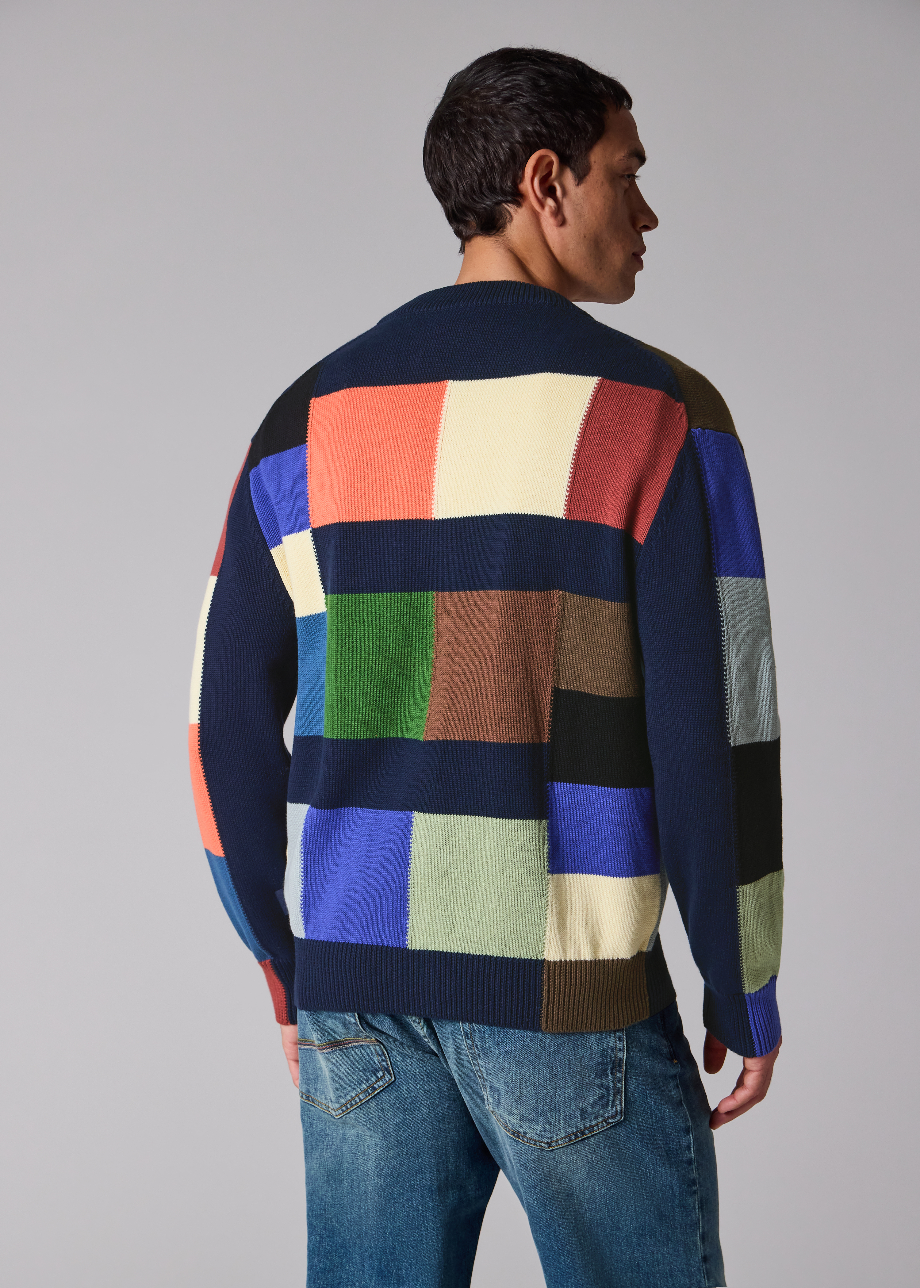 Multicolour Patchwork Cotton Cardigan