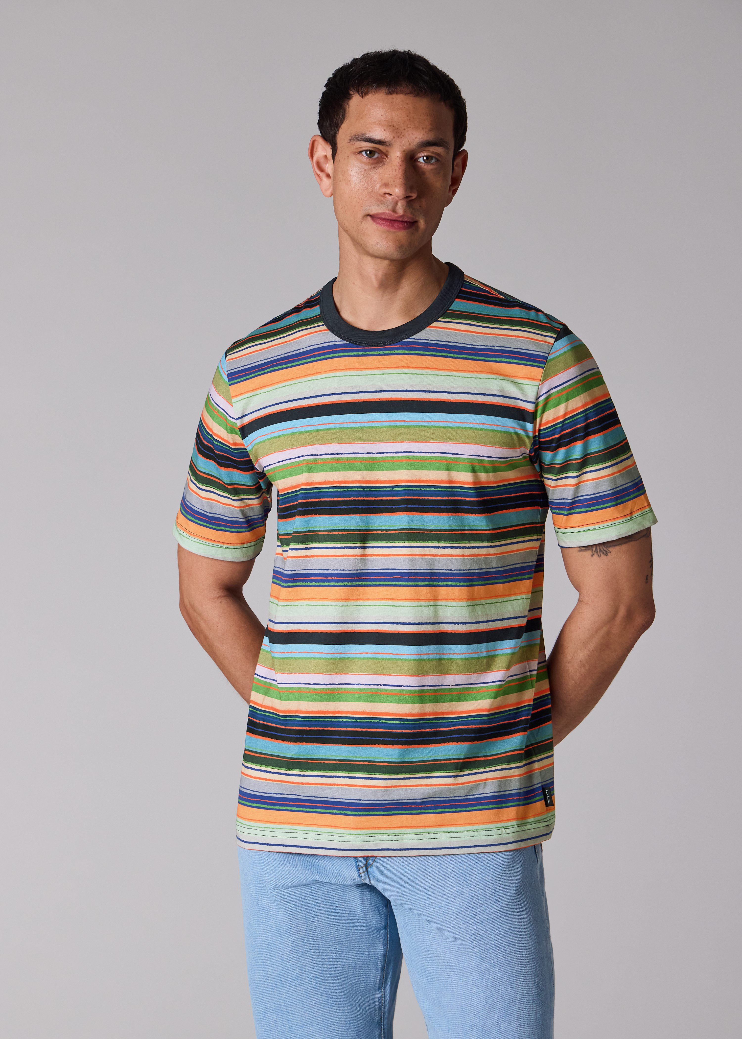Multicolour Stripe Cotton T-Shirt