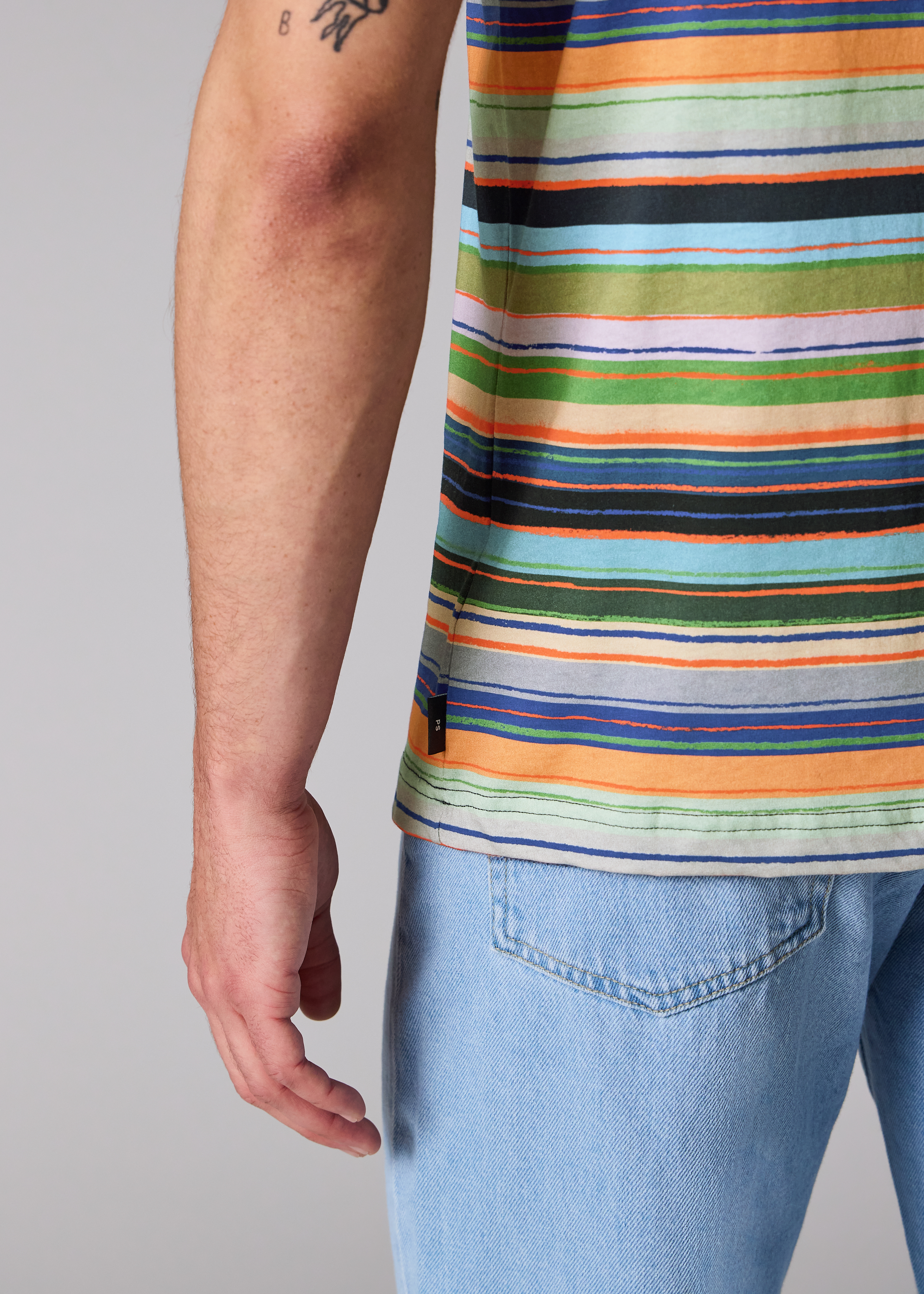 Multicolour Stripe Cotton T-Shirt