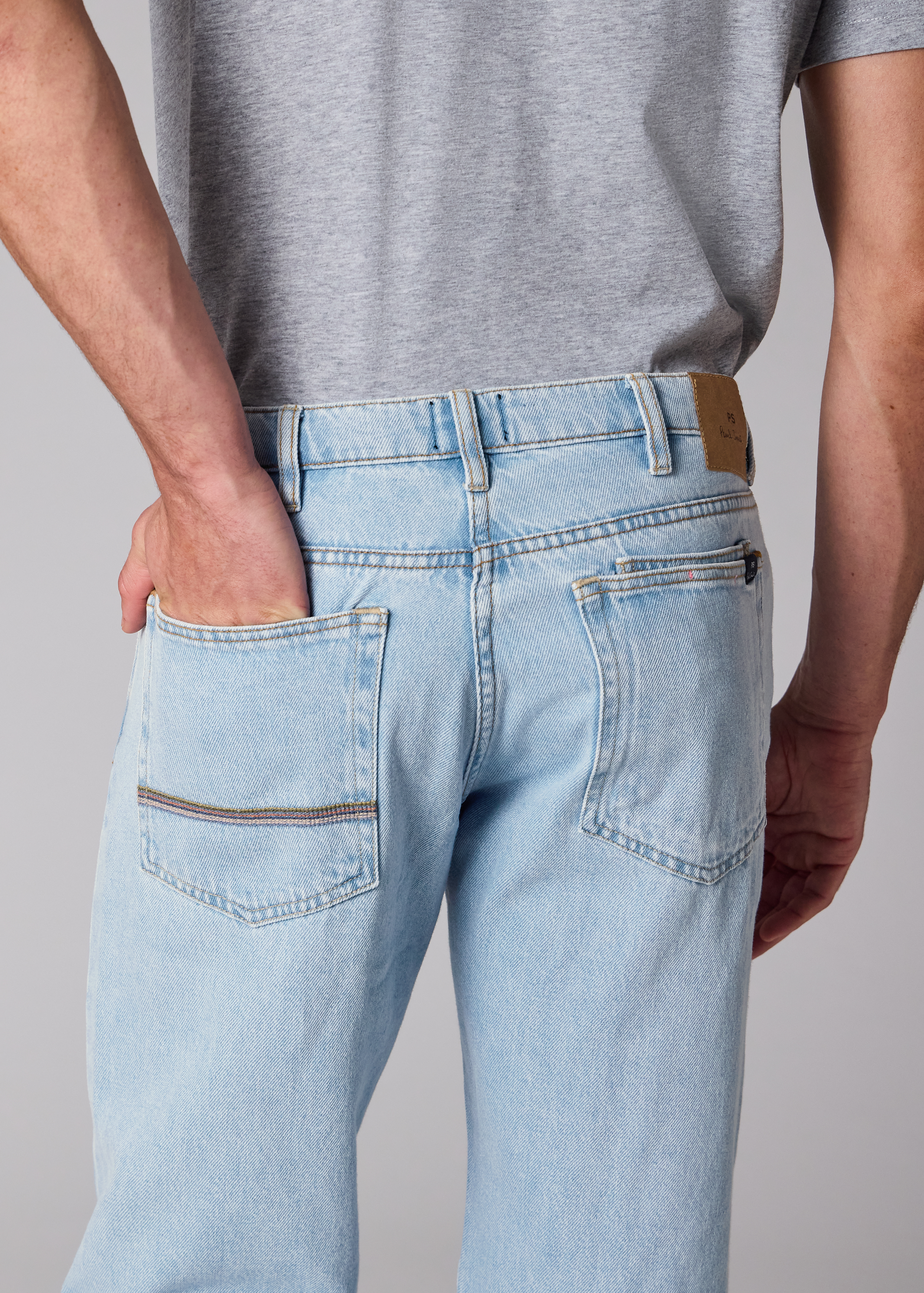 Relaxed Tapered-Fit Light Wash Recycled Cotton-Blend Jeans