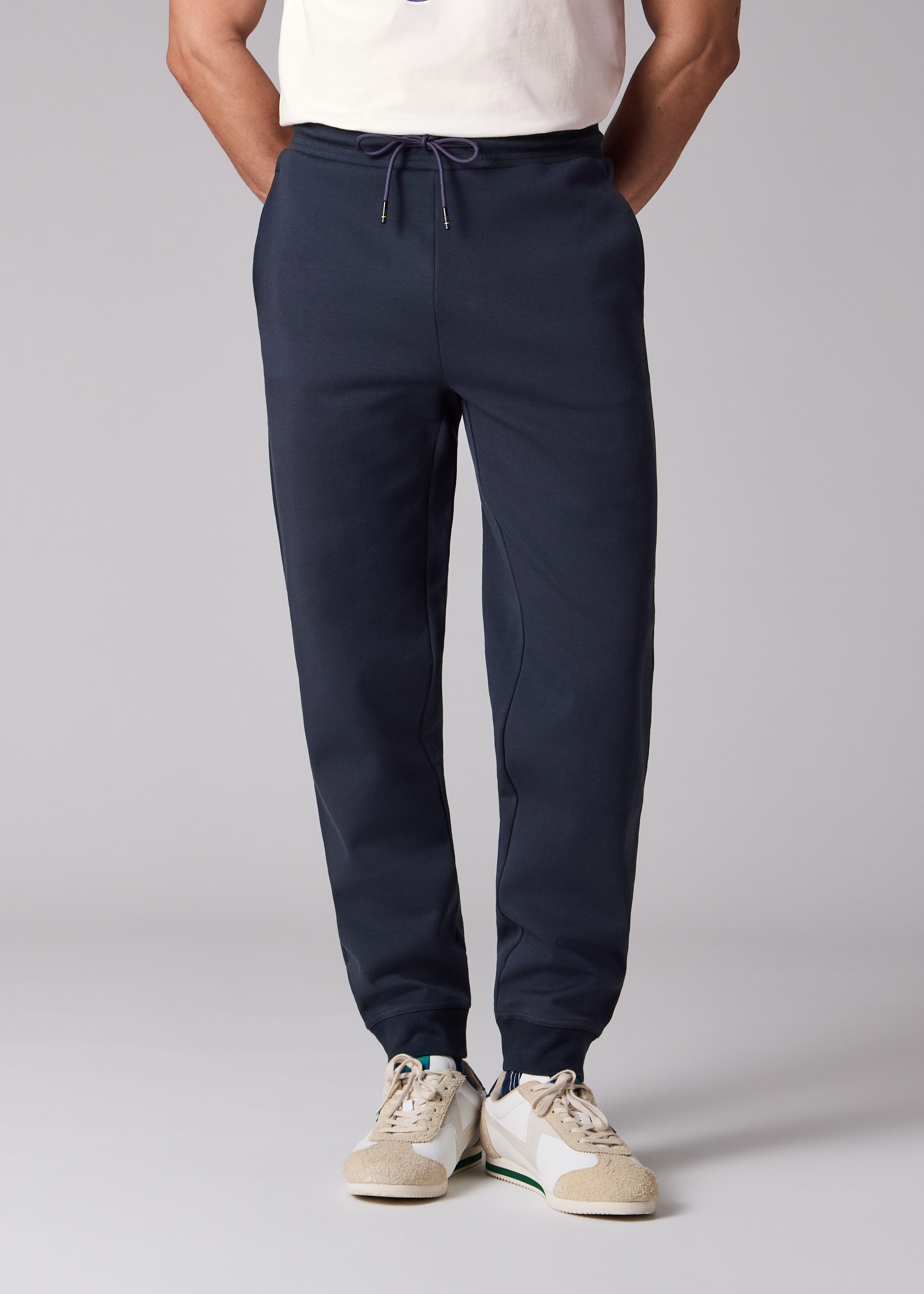 Navy Double-Face Jersey Sweatpants