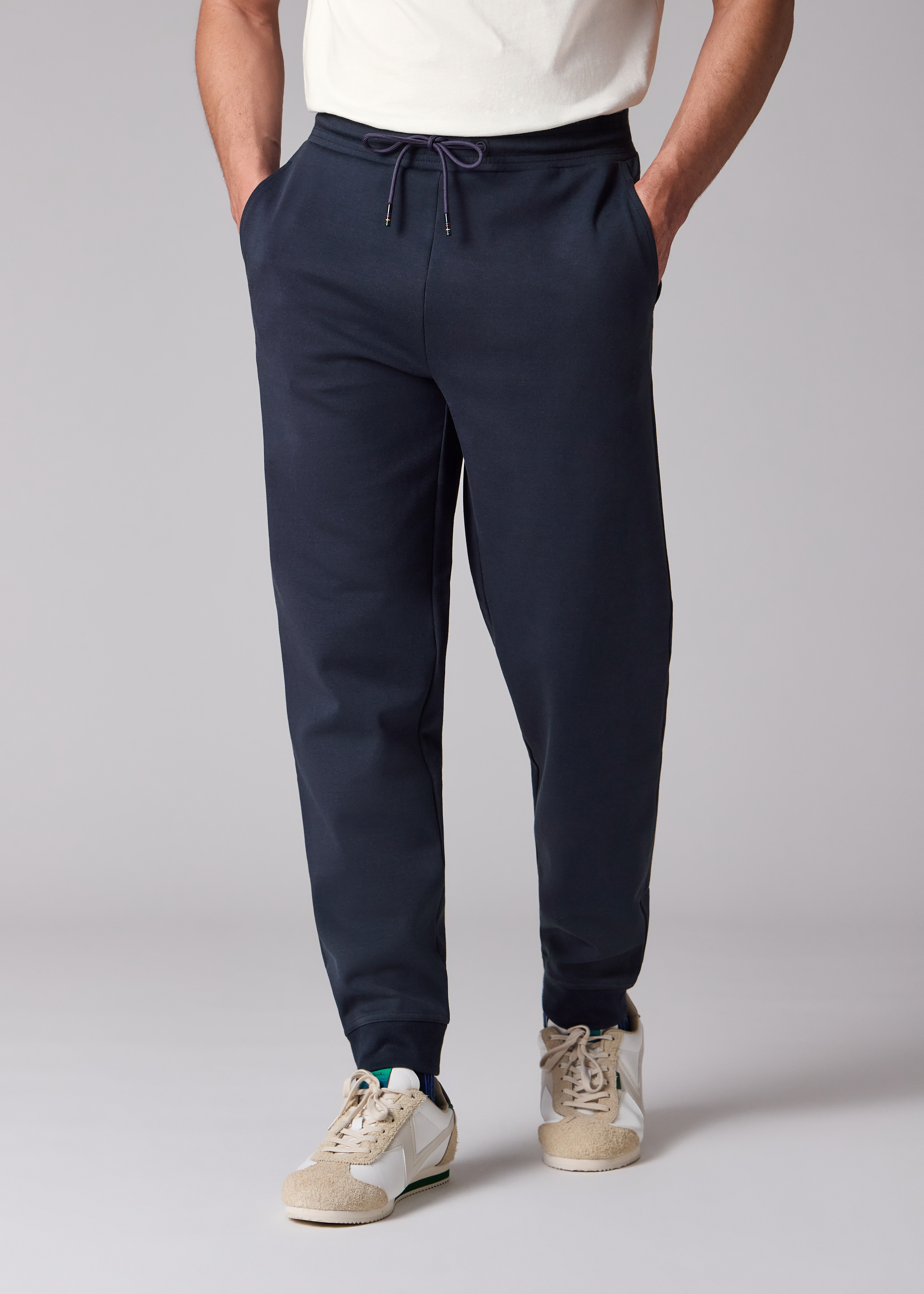 Navy Double-Face Jersey Sweatpants