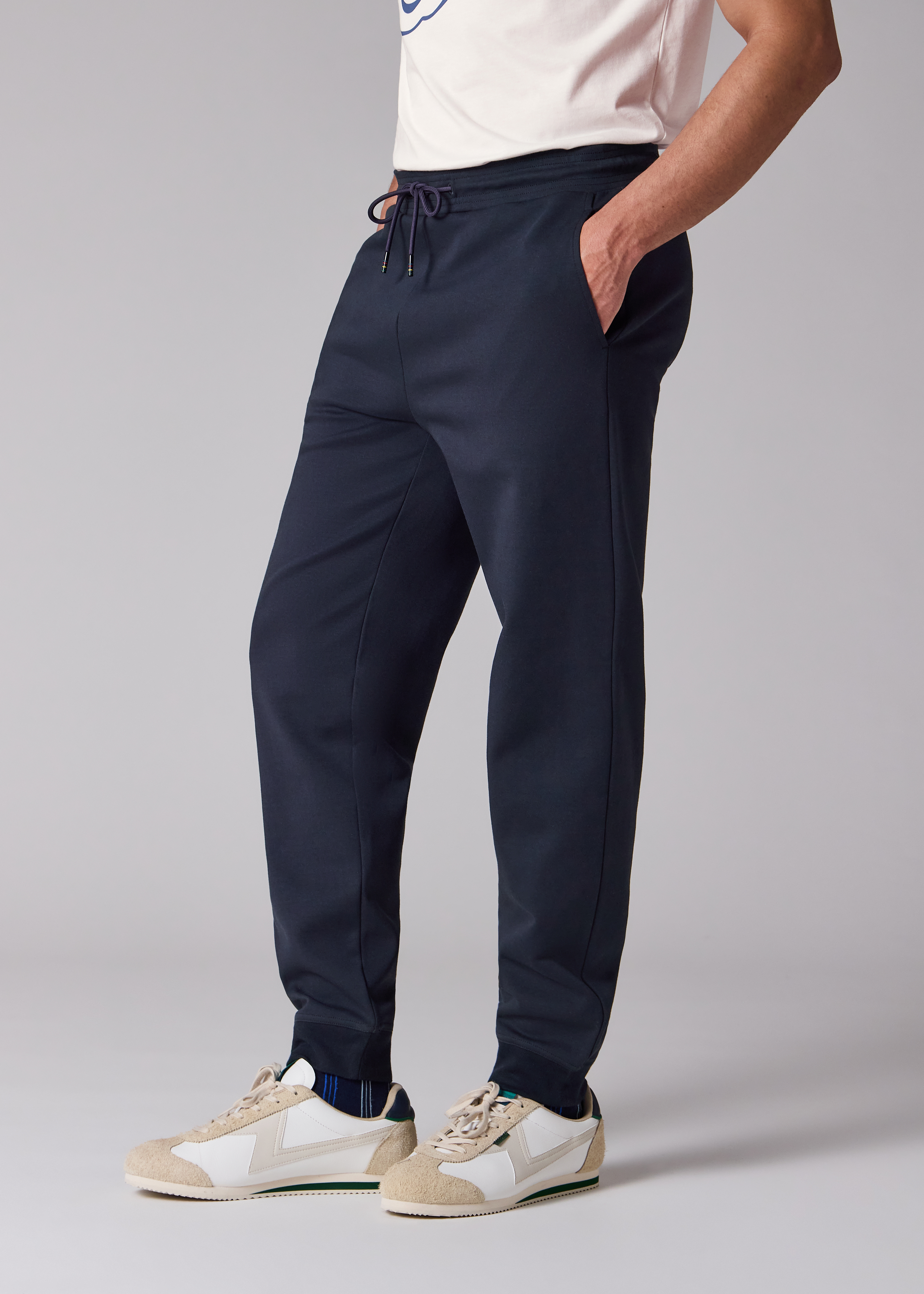 Navy Double-Face Jersey Sweatpants