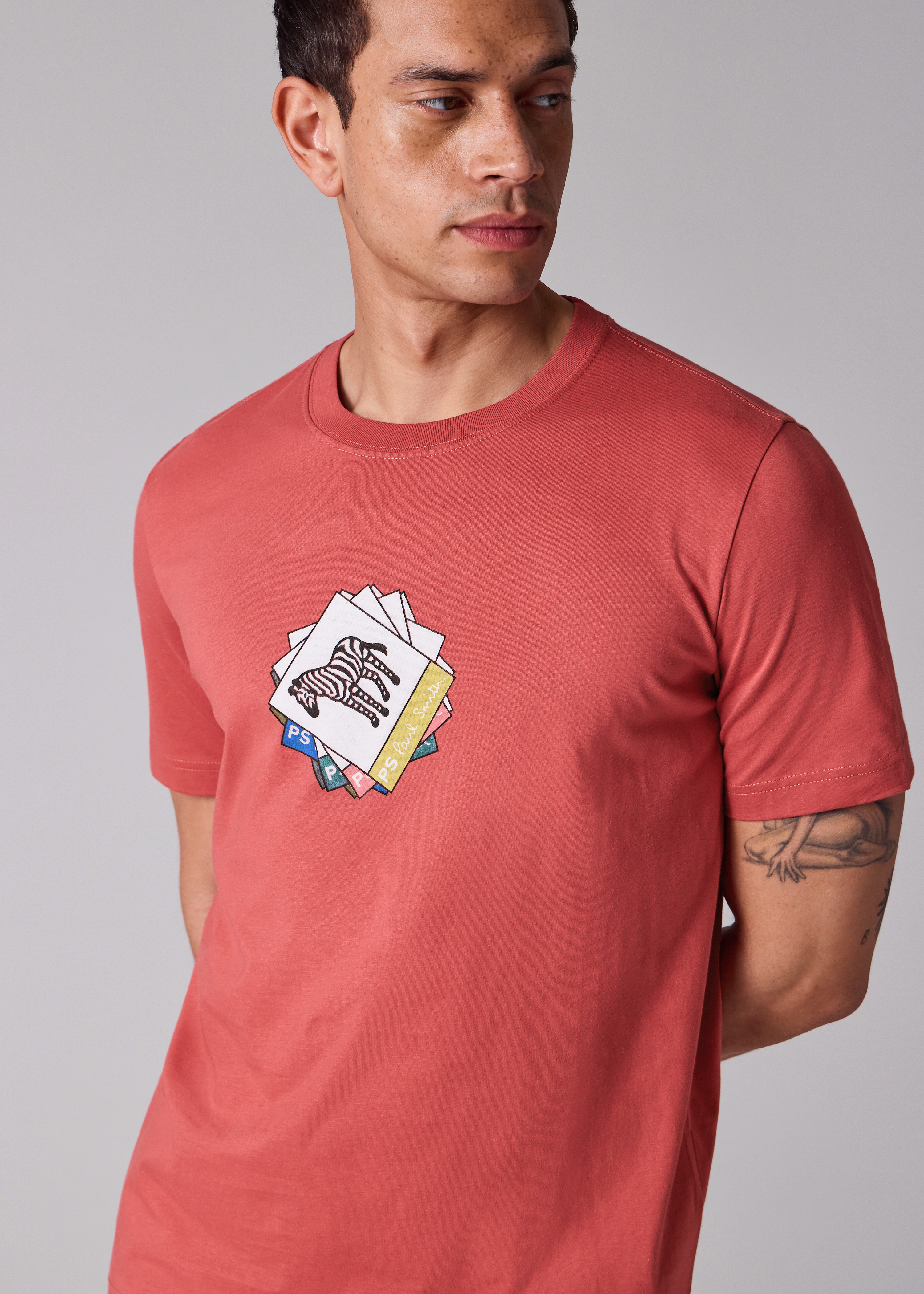 Pink Organic Cotton 'Zebra Cards' T-Shirt