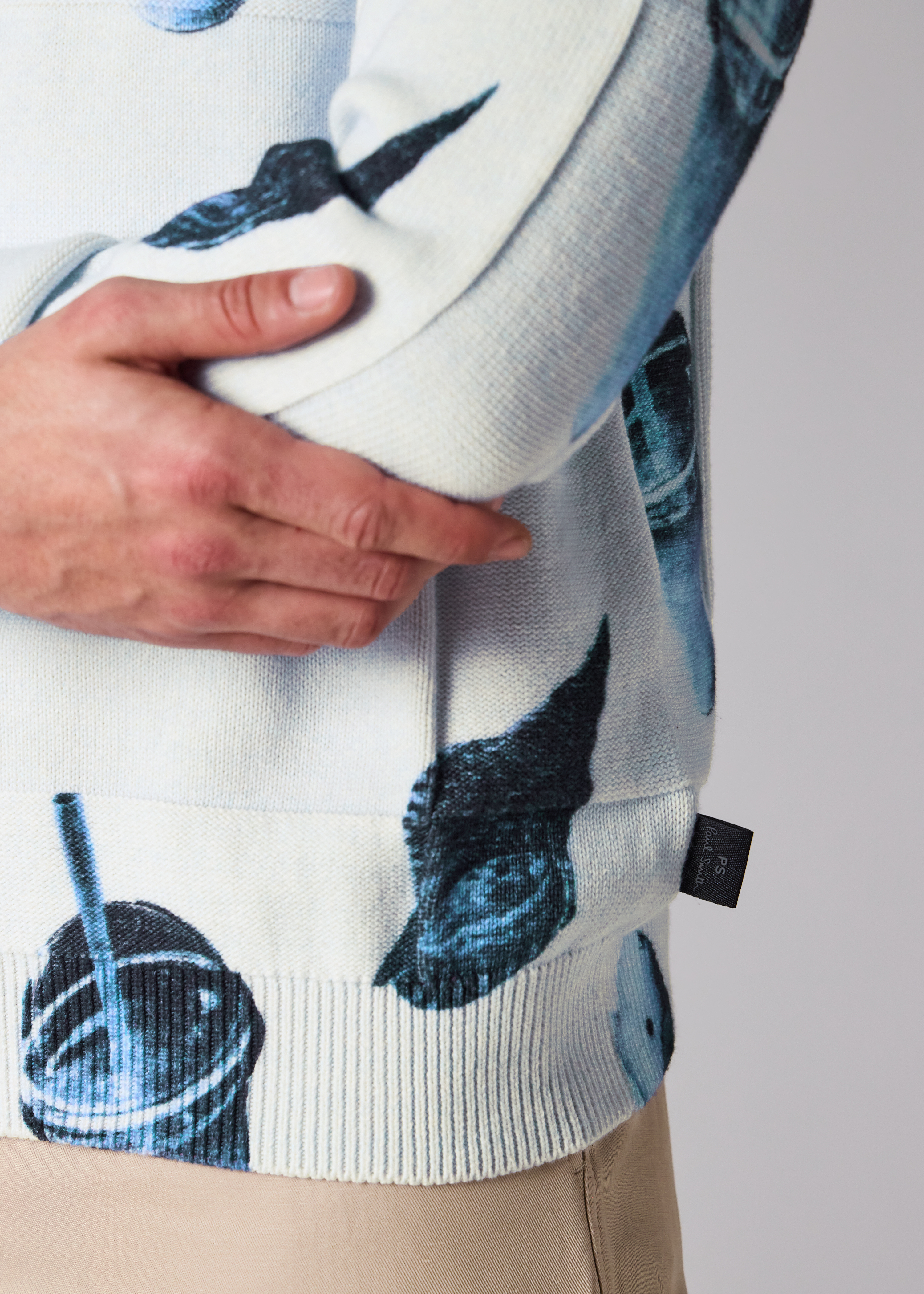 Light Blue 'Sunbleached Snaps' Print Sweater