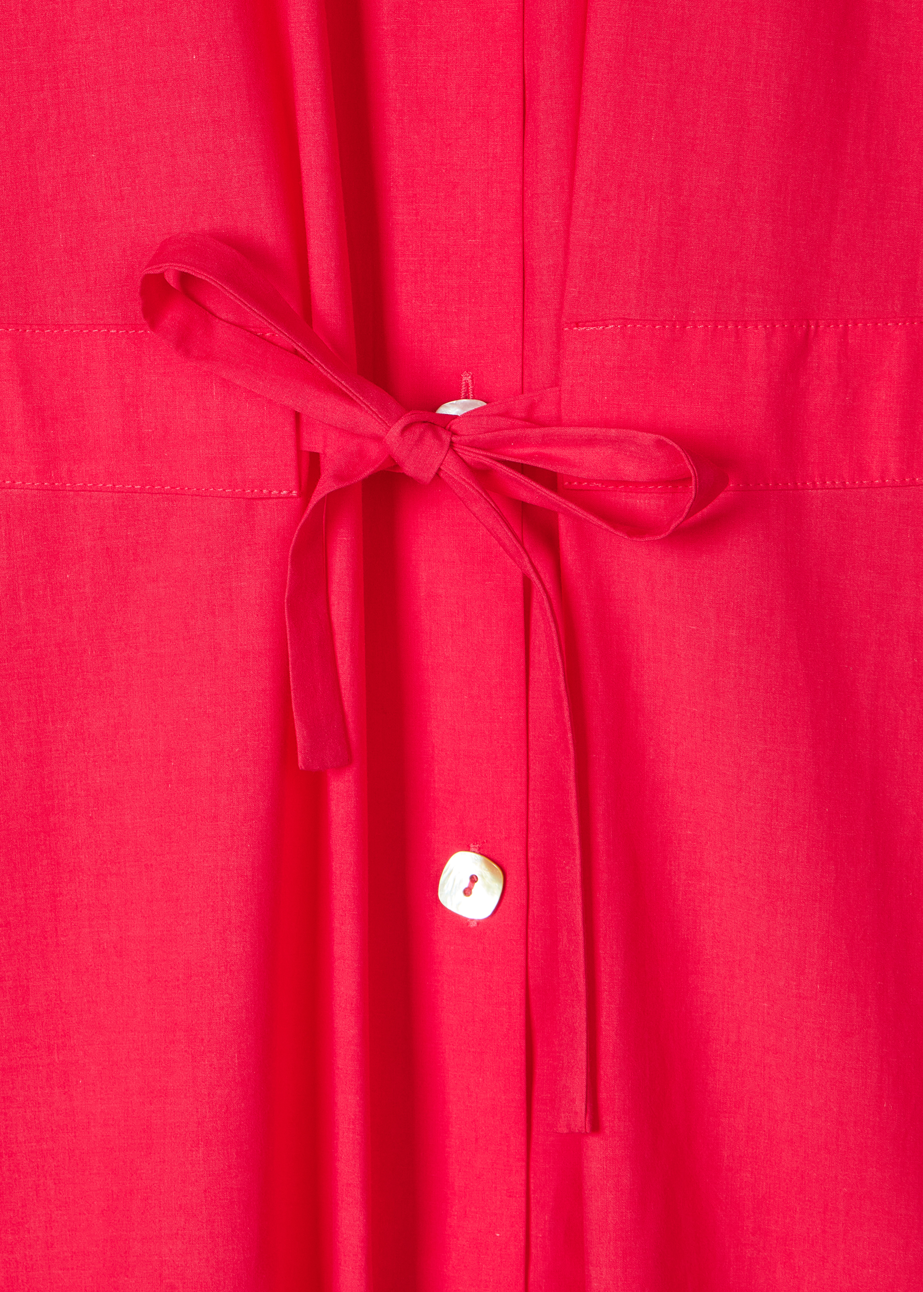 Women's Fuchsia Lyocell-Cotton Shirt Dress