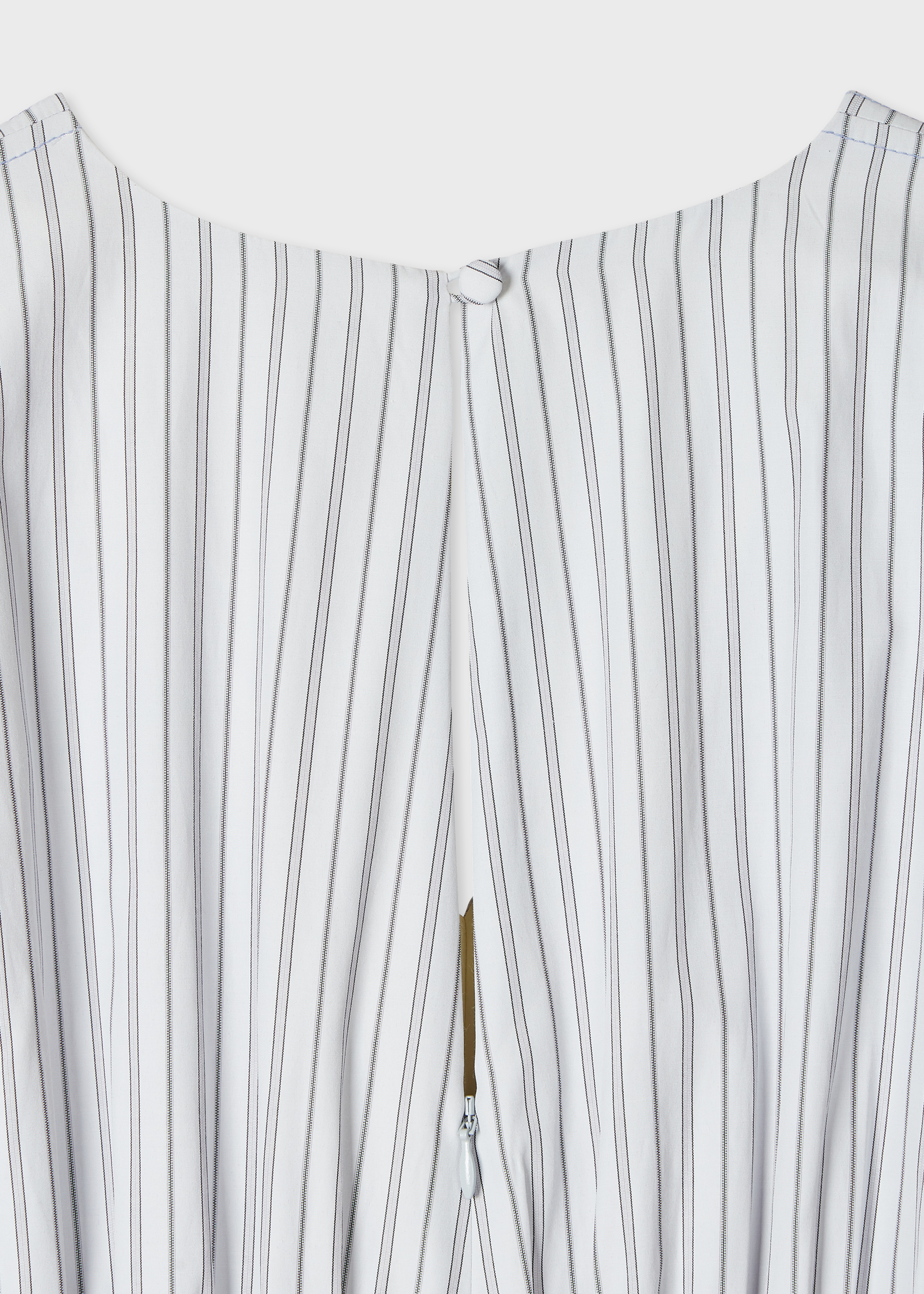 Women's Contrast Stripe Shirred Midi Dress