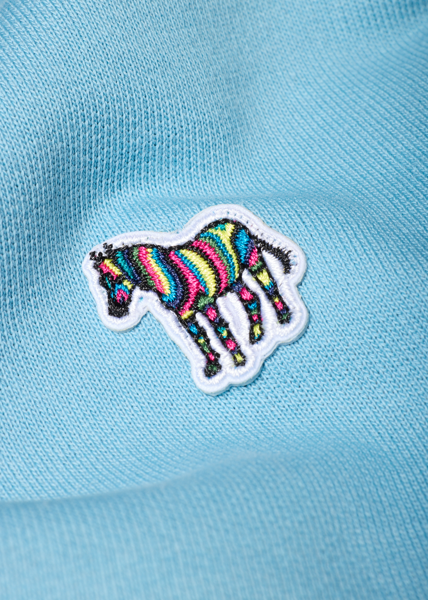 Sky Blue Organic Cotton Zebra Logo Sweatshirt