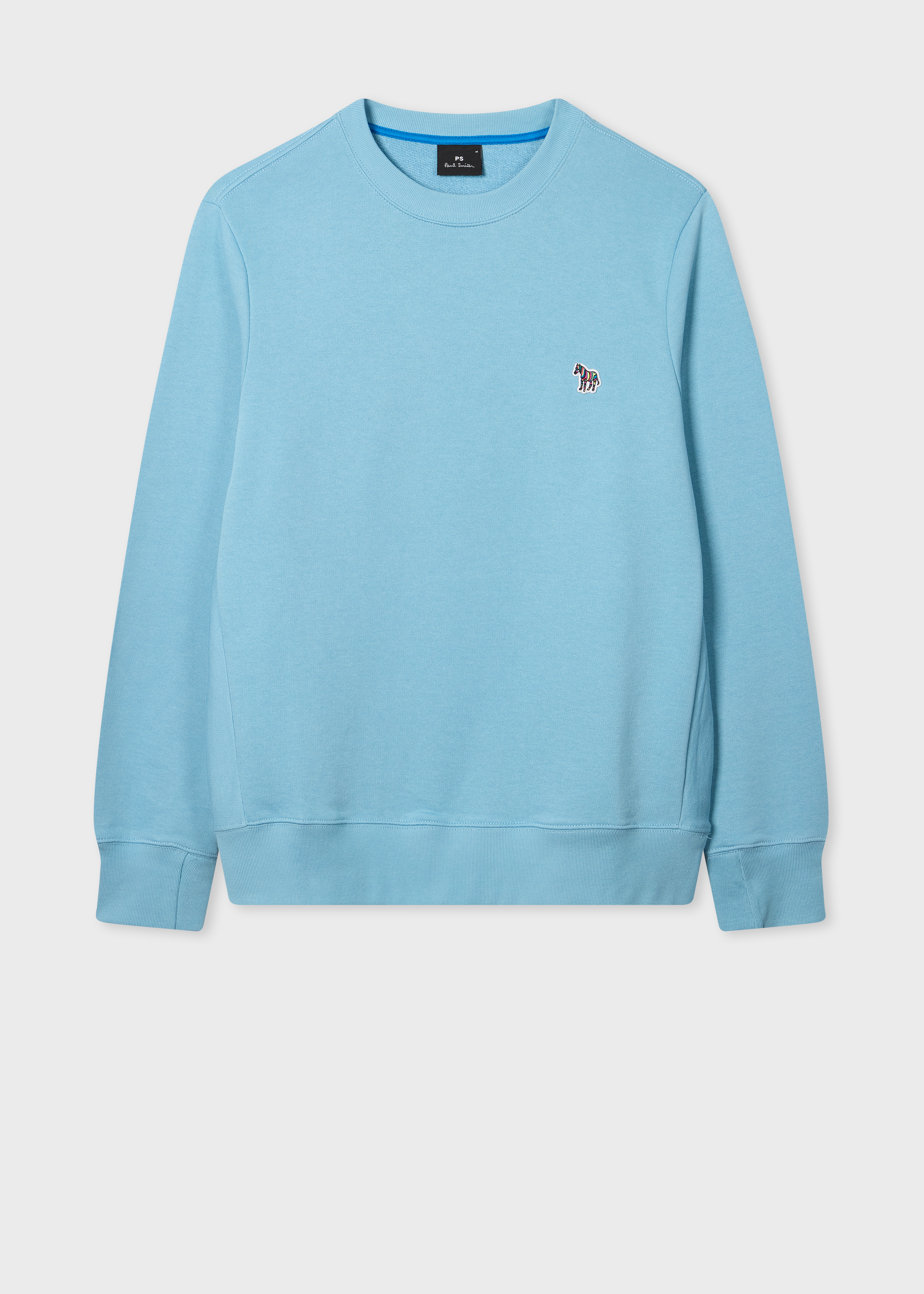 Sky Blue Organic Cotton Zebra Logo Sweatshirt