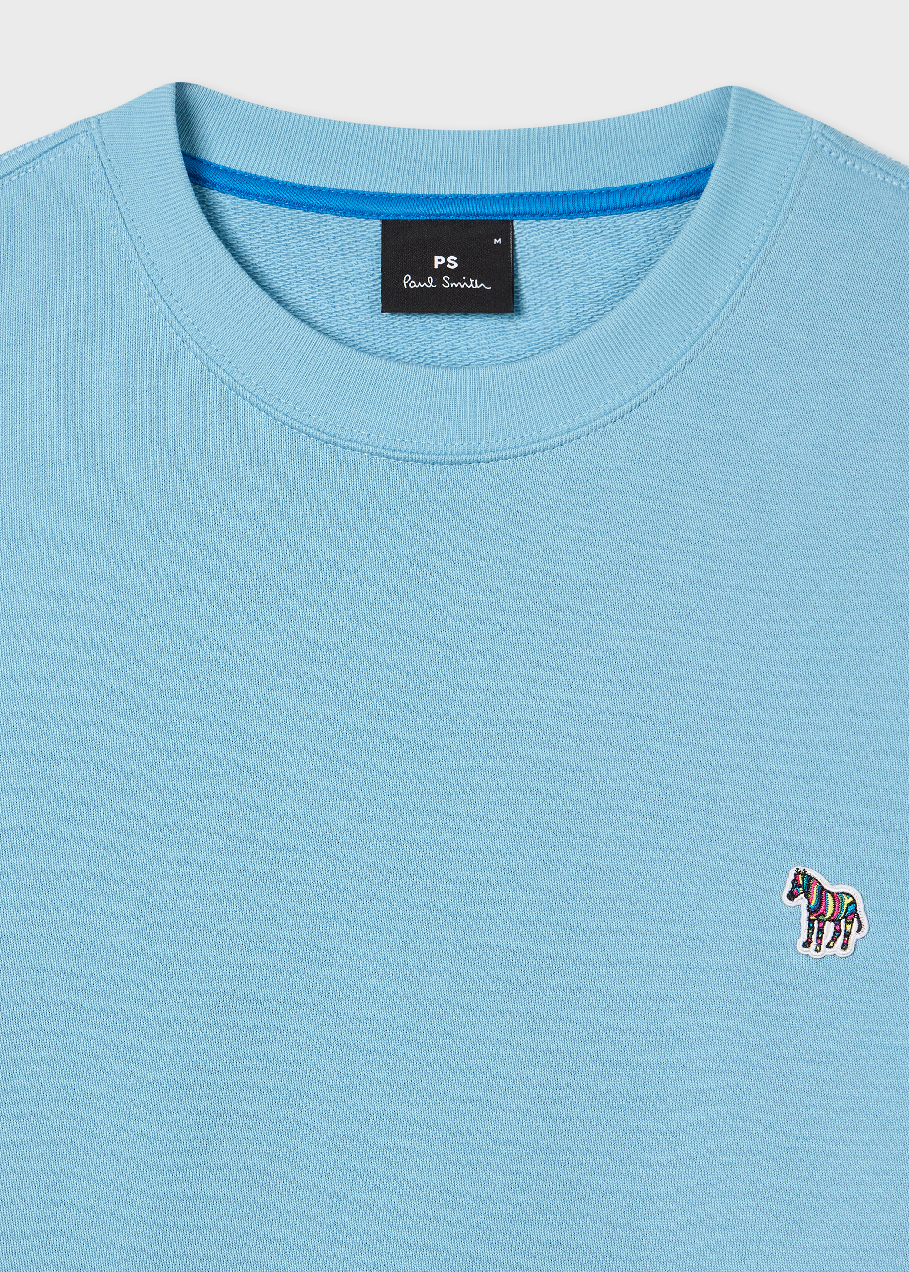 Sky Blue Organic Cotton Zebra Logo Sweatshirt