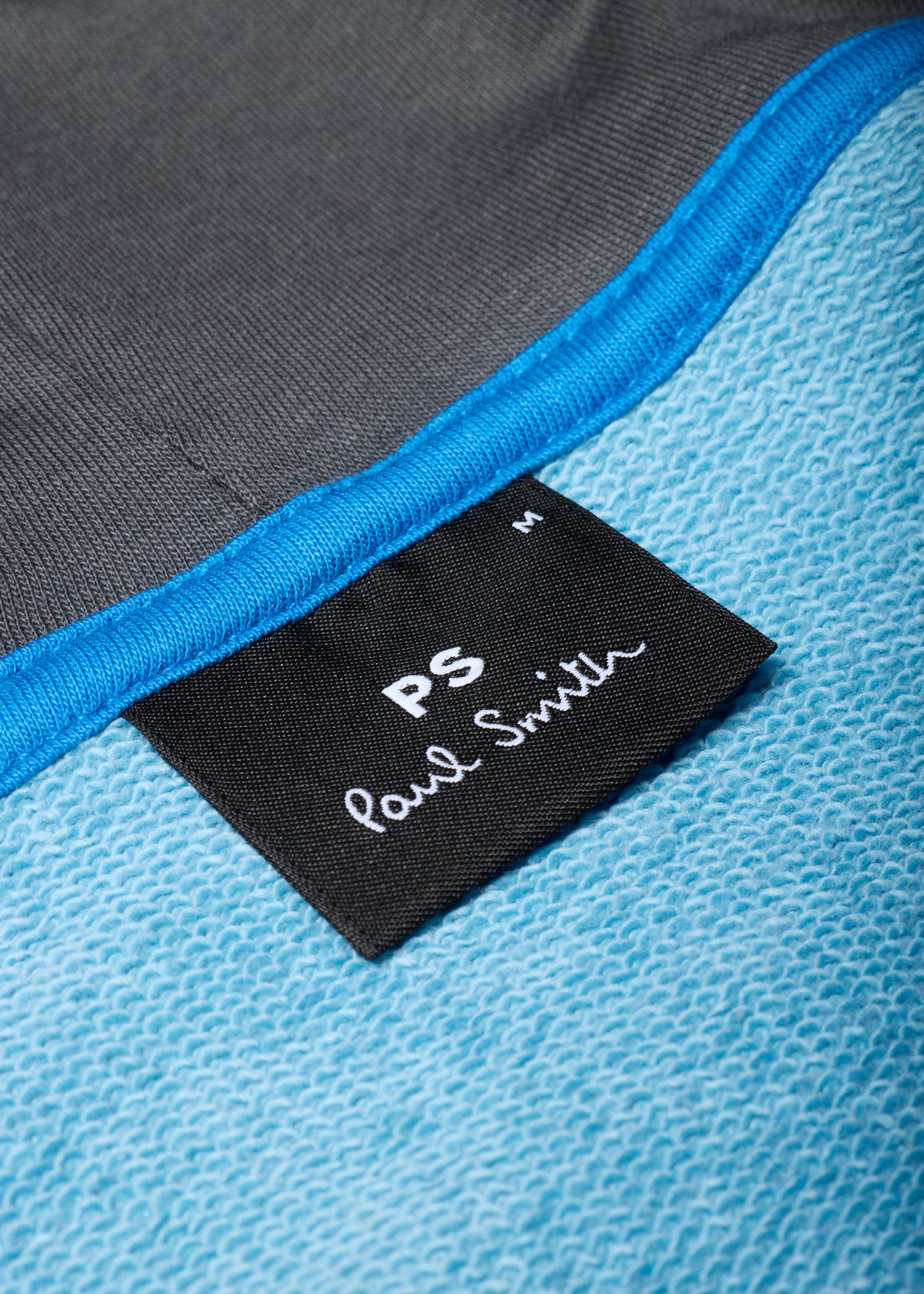 Sky Blue Cotton Zip-Front Zebra Logo Hoodie