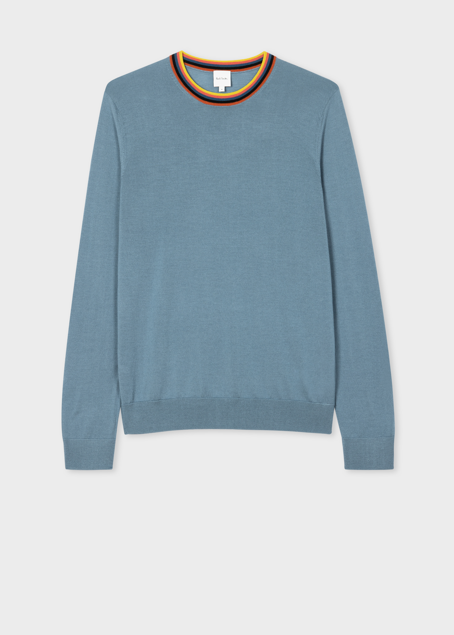 Light Blue Washable Wool 'Artist Stripe' Sweater