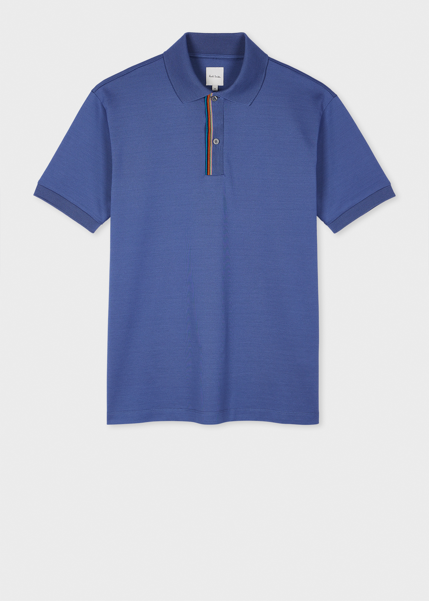 Dark Blue 'Signature Stripe' Trim Polo Shirt