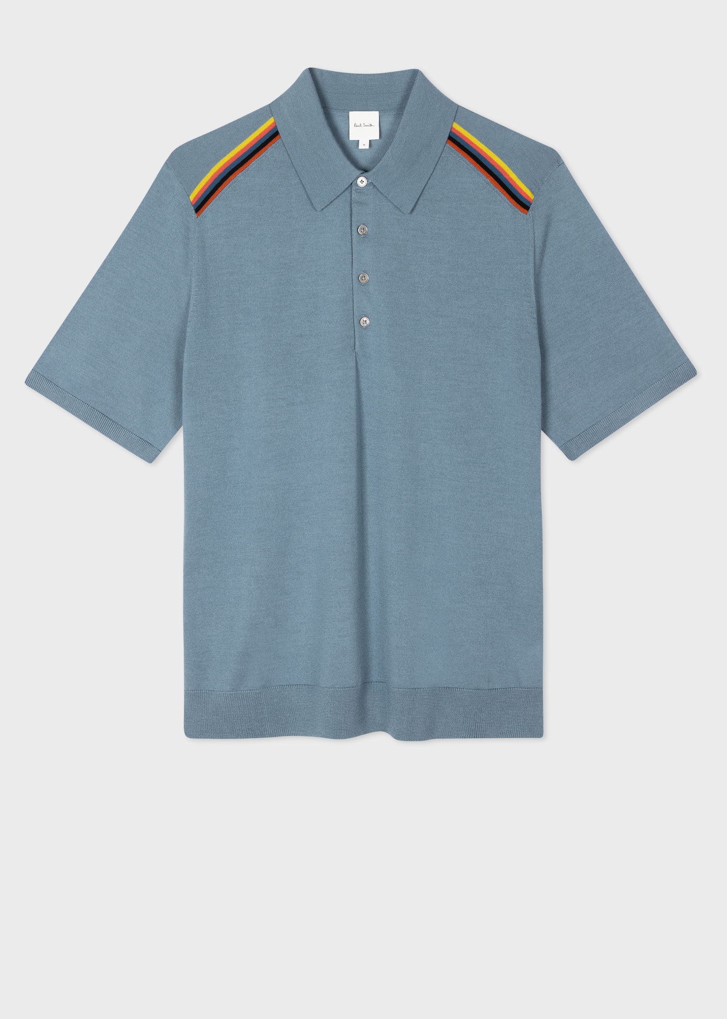 Wool Blue 'Artist Stripe' Polo Shirt