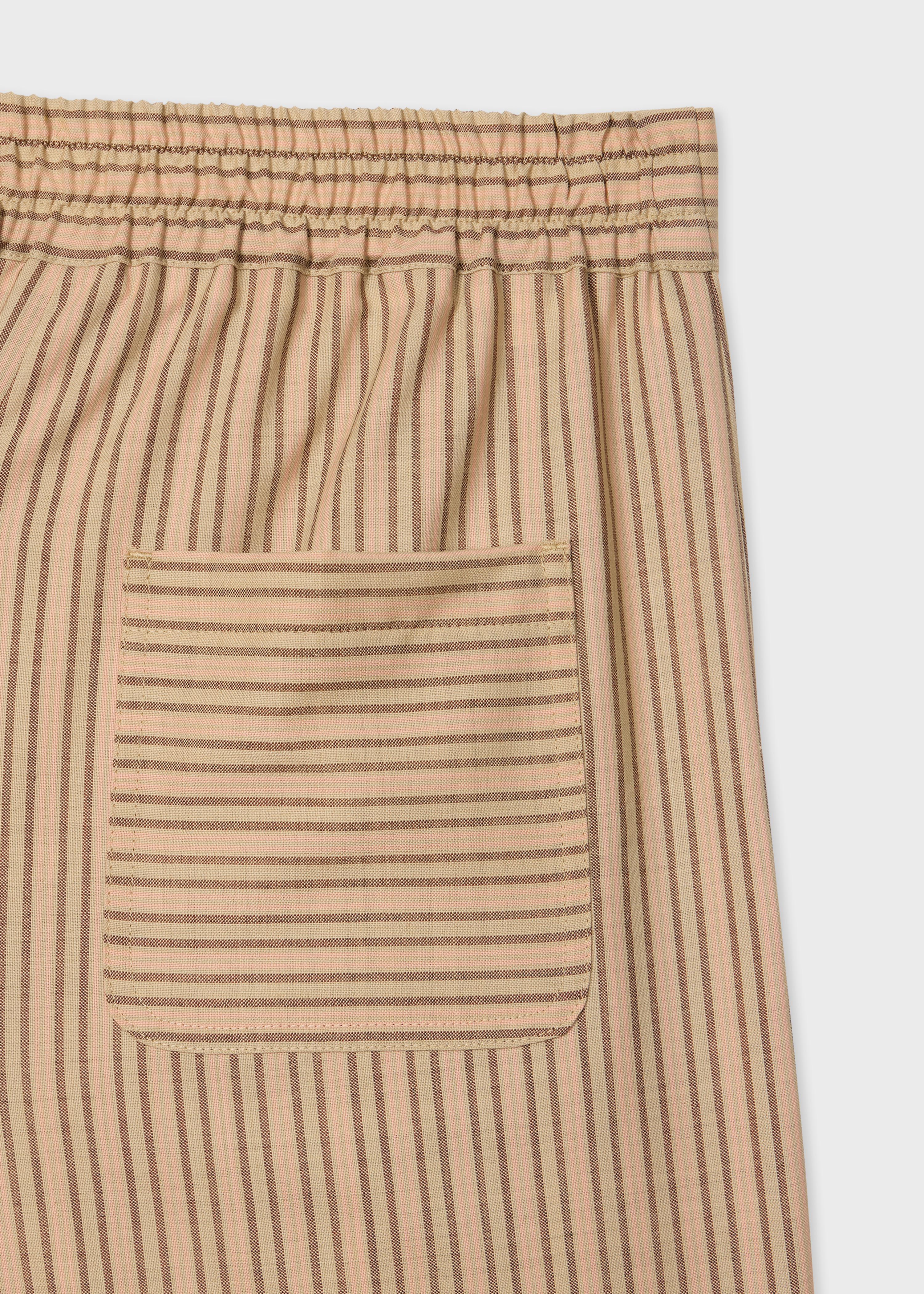 Women's Wool Brown Stripe Trousers