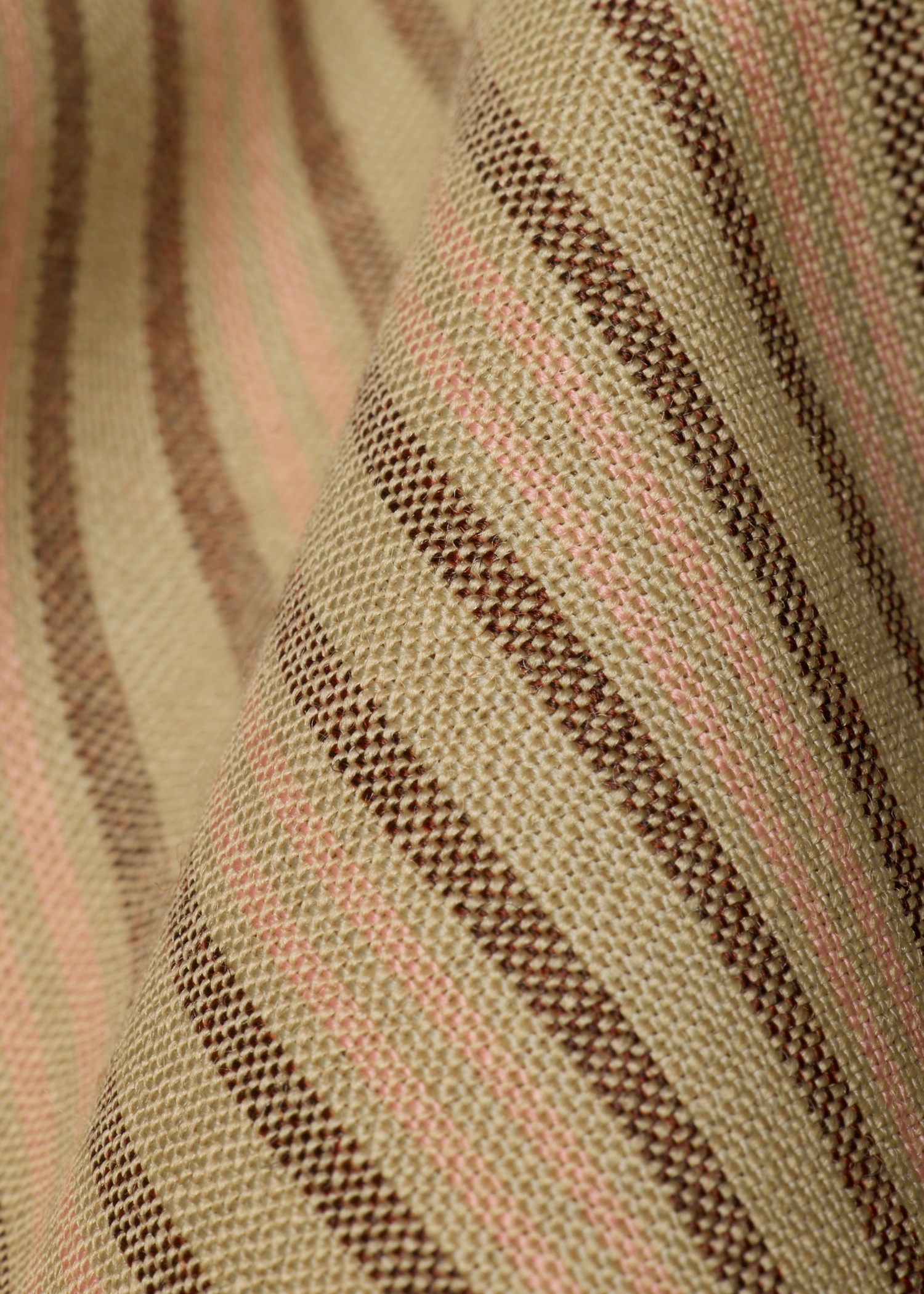 Women's Wool Brown Stripe Trousers
