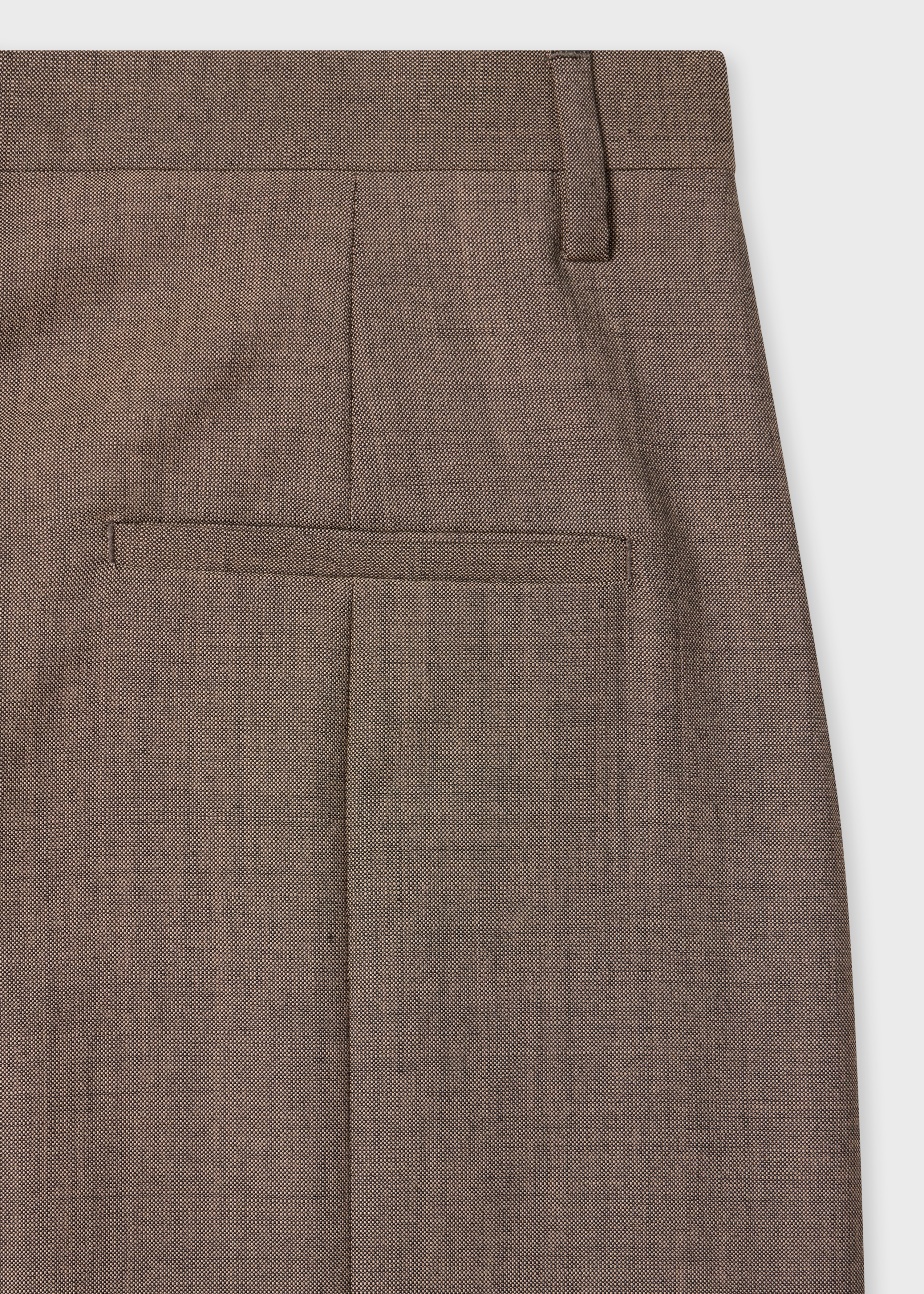 Women's Brown Mohair-Wool Longline Tailored Shorts