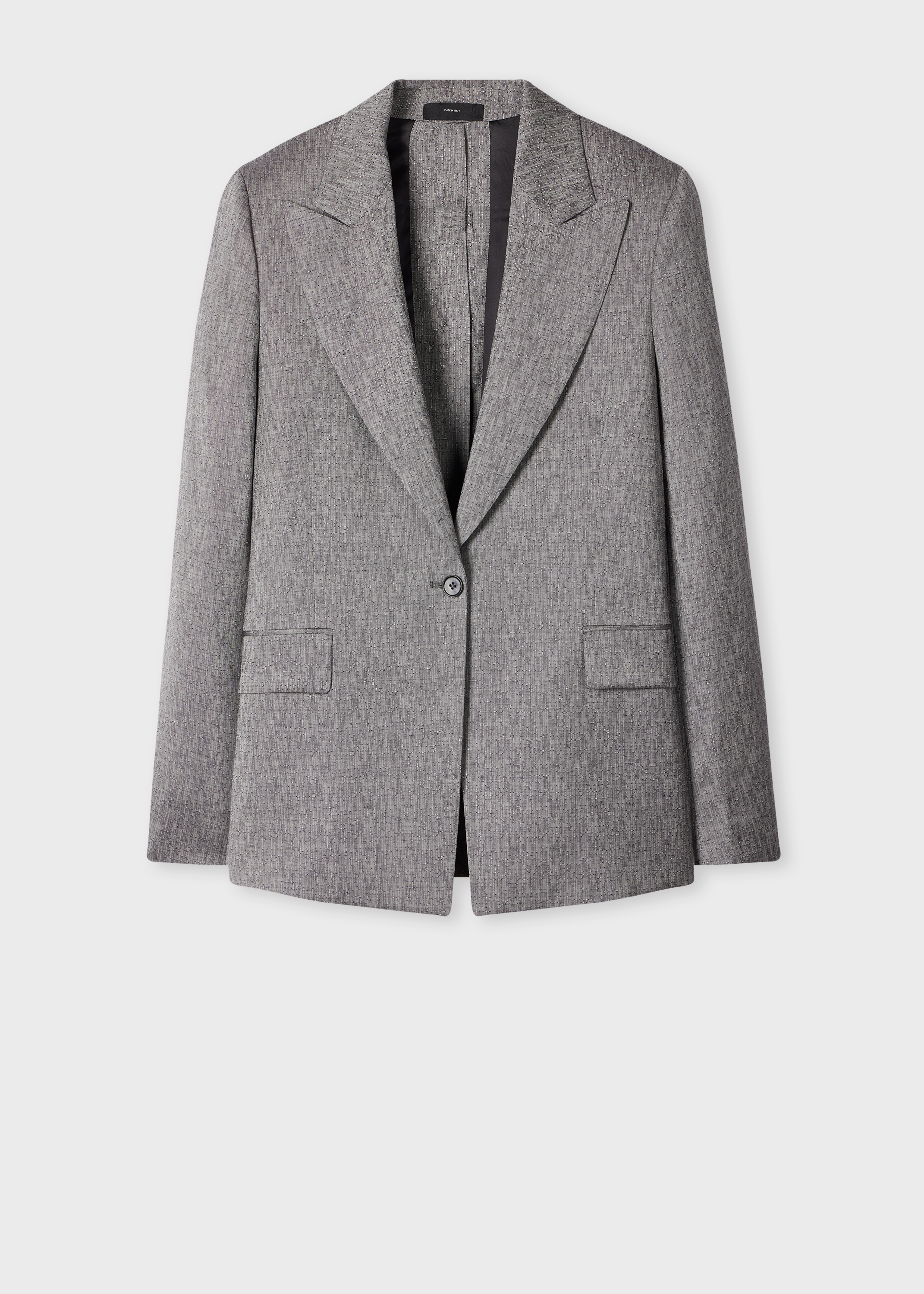 Women's Grey Textured Jacquard with Button Back Detail