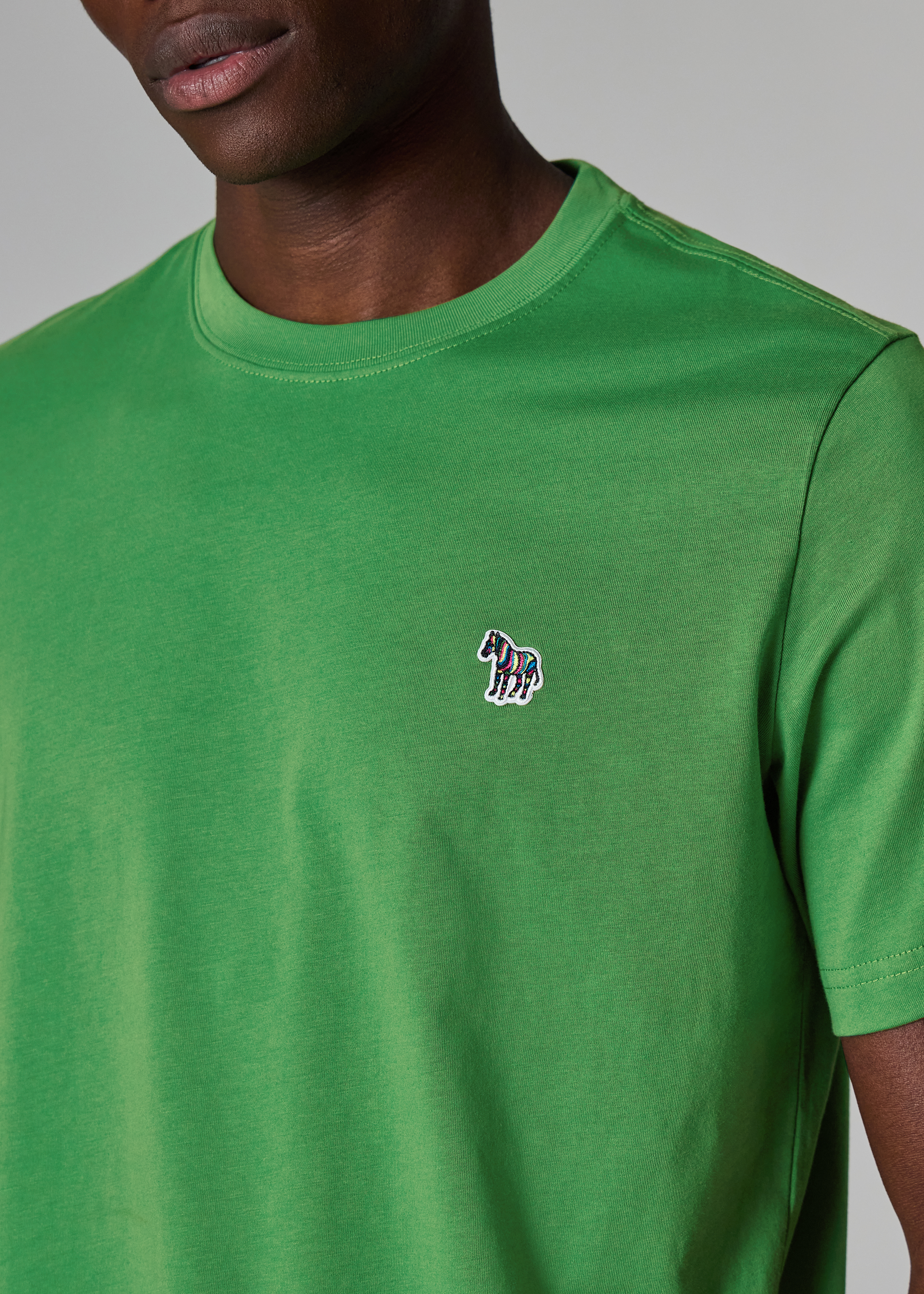 Mid Green Organic Cotton Zebra Logo T-Shirt
