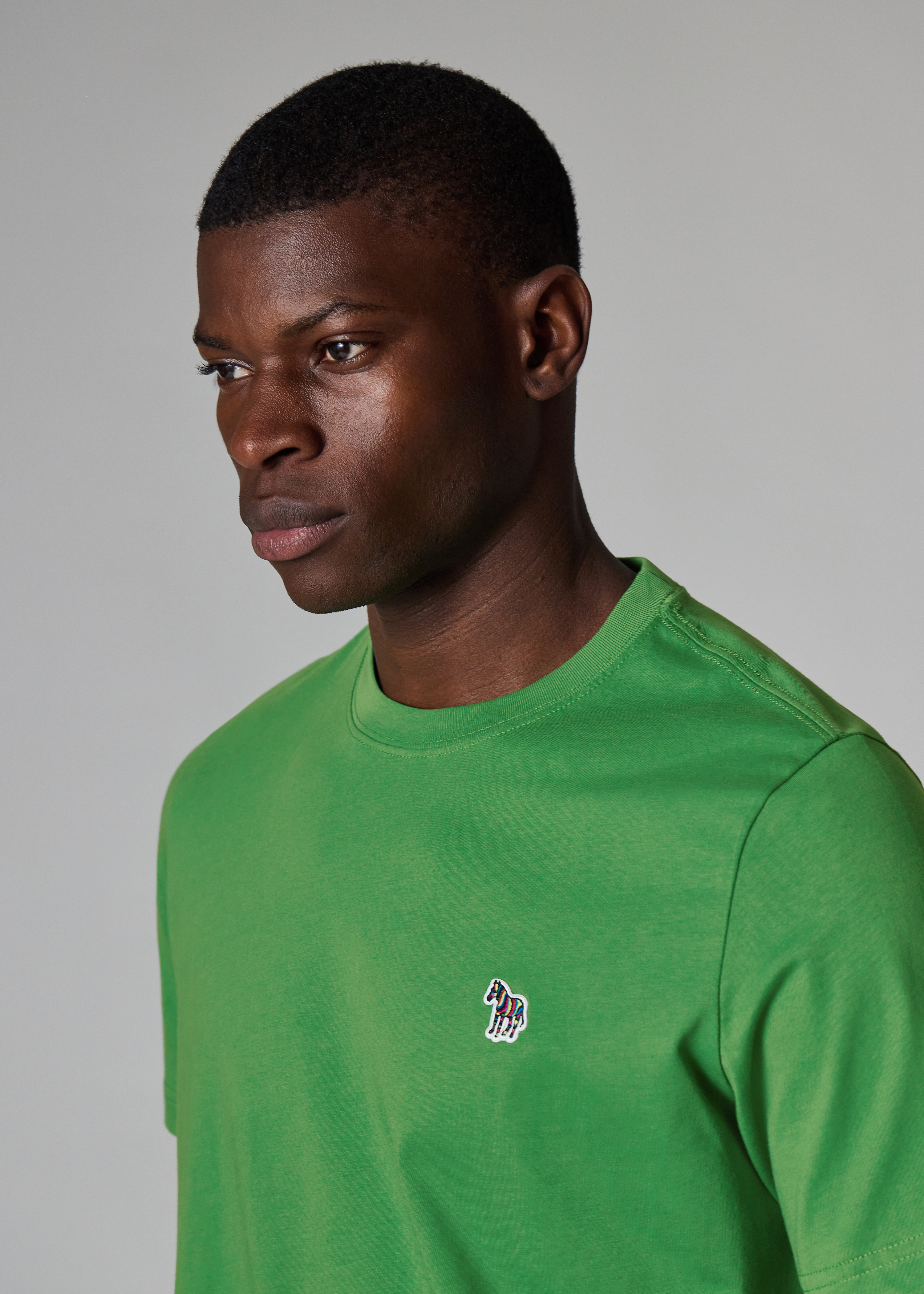 Mid Green Organic Cotton Zebra Logo T-Shirt
