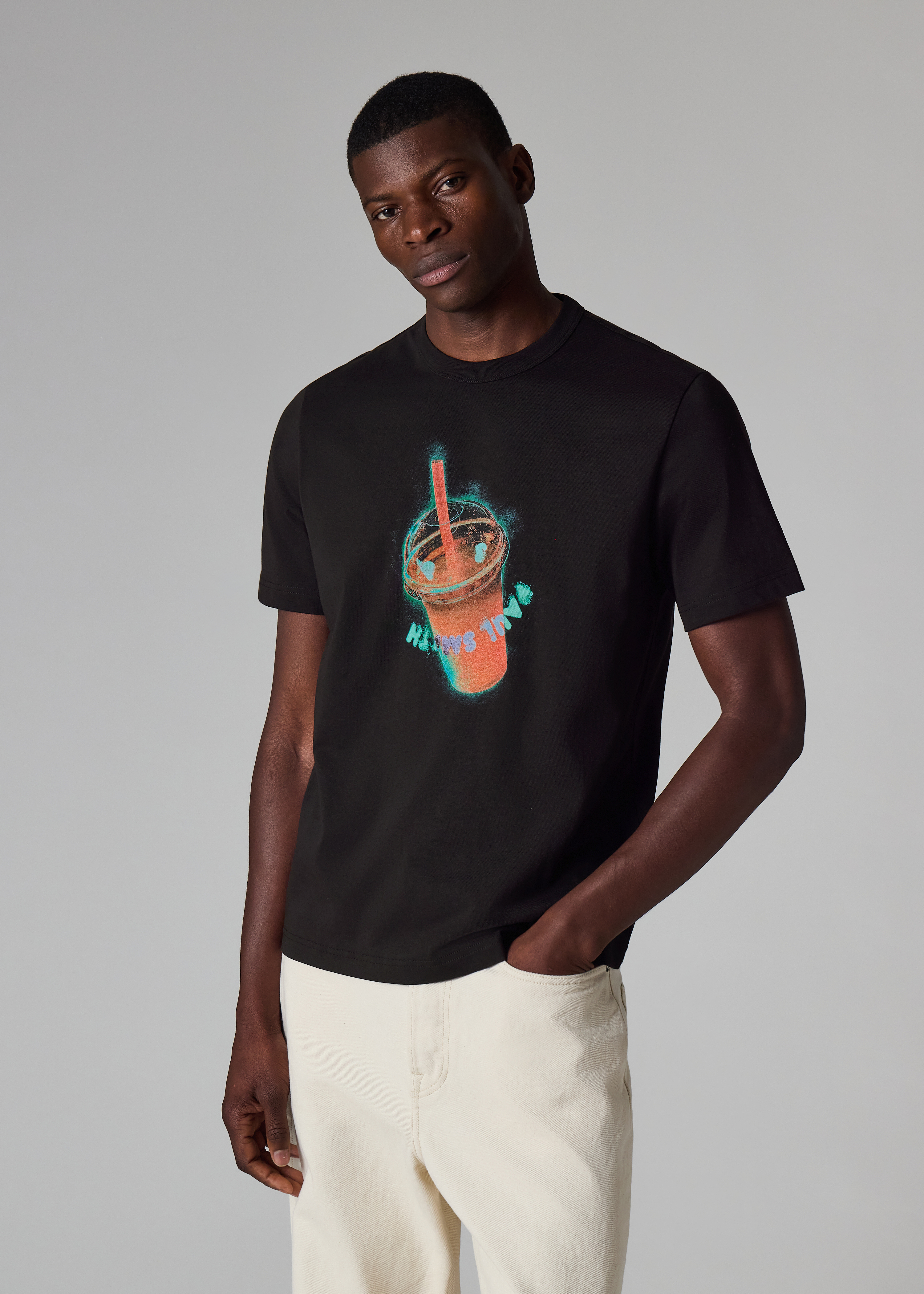 Black 'Sunbleached Snaps' Print T-Shirt