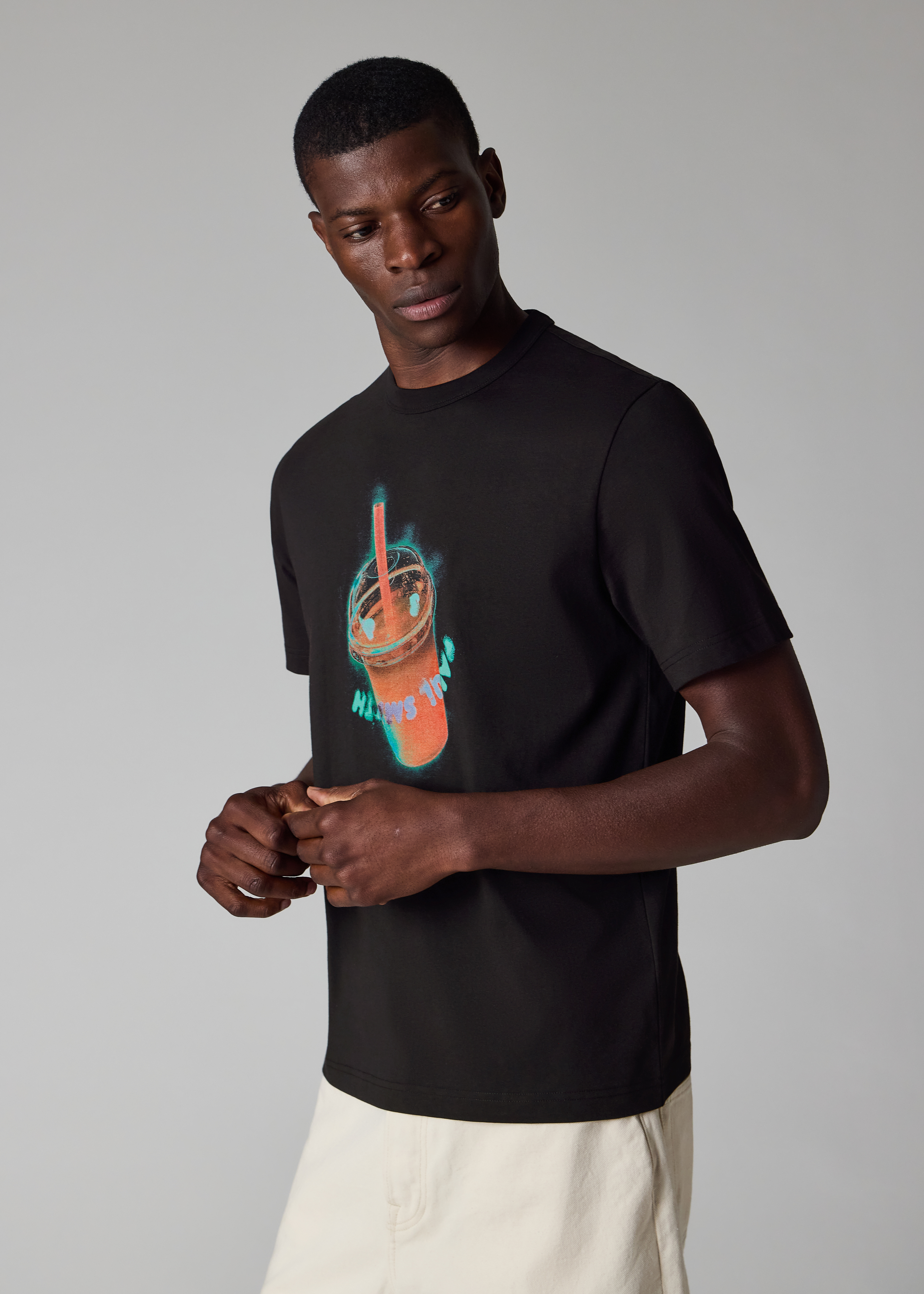 Black 'Sunbleached Snaps' Print T-Shirt