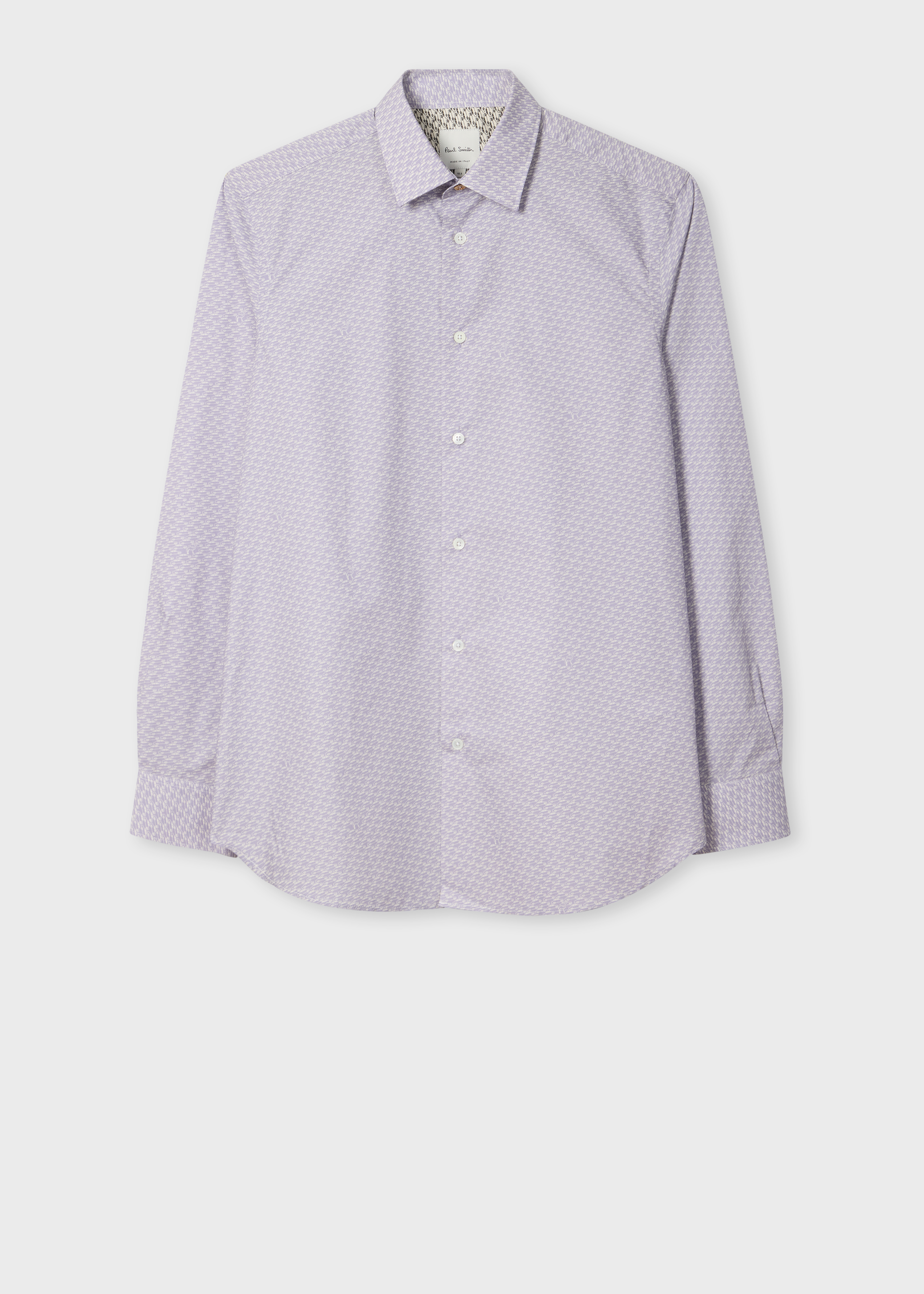 Tailored-Fit Lilac 'Cars and Camels' Shirt