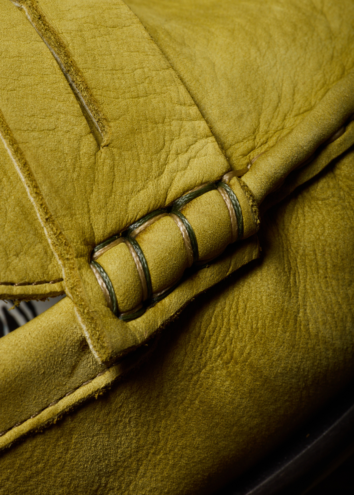 Lime Green 'Faron' Nubuck Leather Loafers